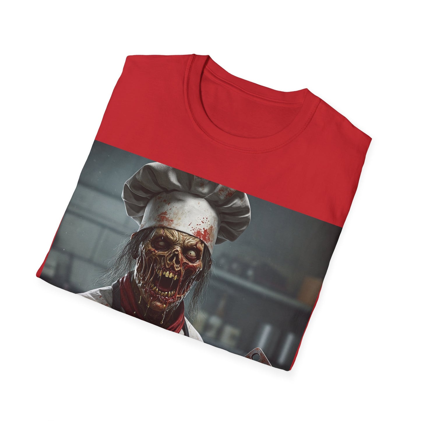 UK - Spooky Chef Apocalyptic Portrait Tee, bold, decaying zombie graphic