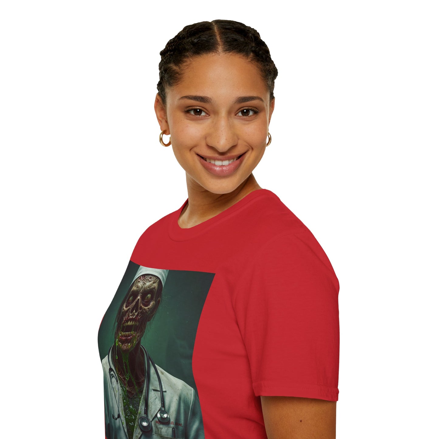 Zombie Doctor Unisex Softstyle T-Shirt - Perfect for Halloween and Horror Fans