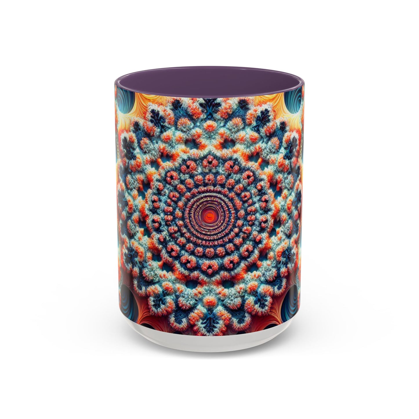 Vibrant Kaleidoscope Accent Coffee Mug - 11oz & 15oz