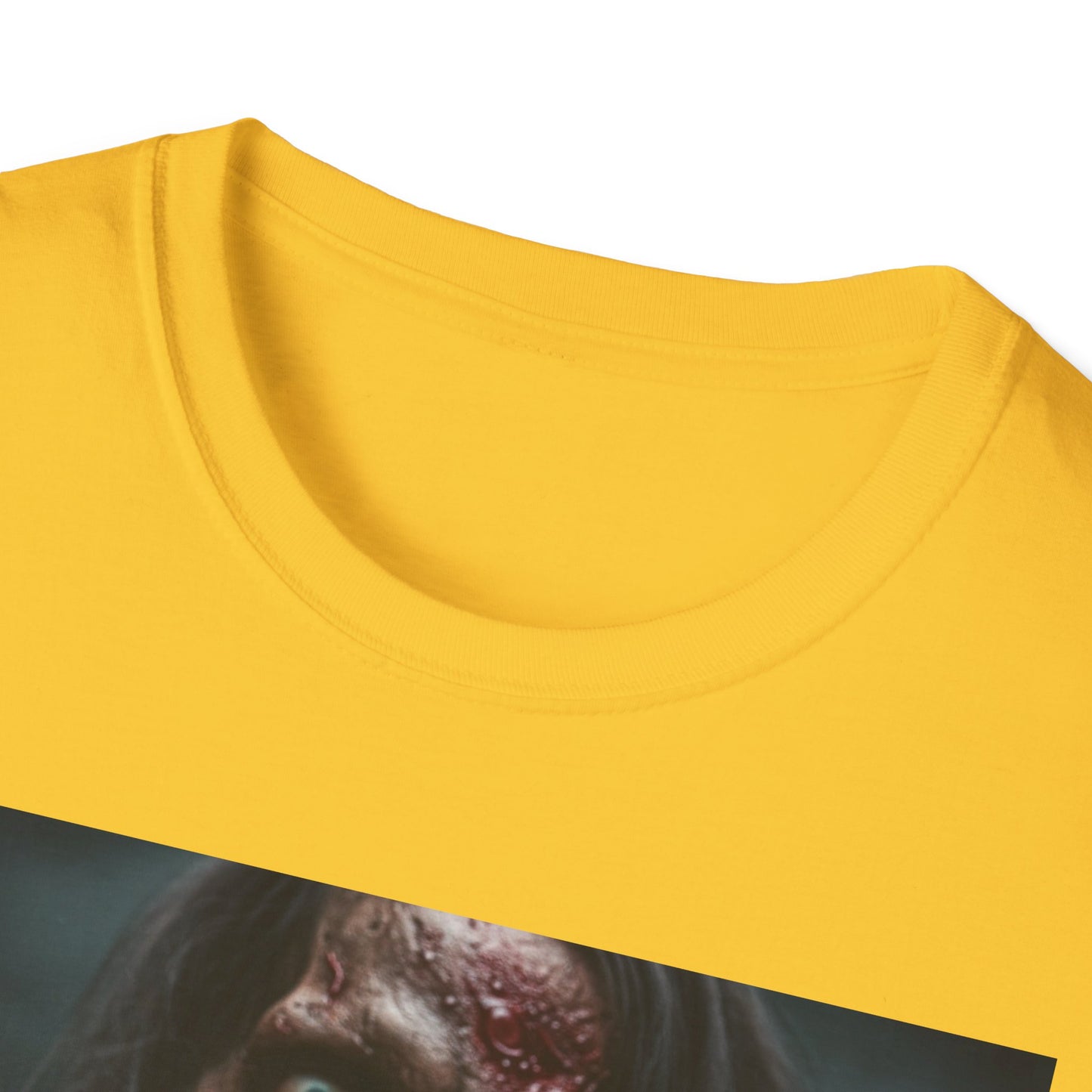 Apocalyptic Portrait Tee, bold, decaying zombie graphic