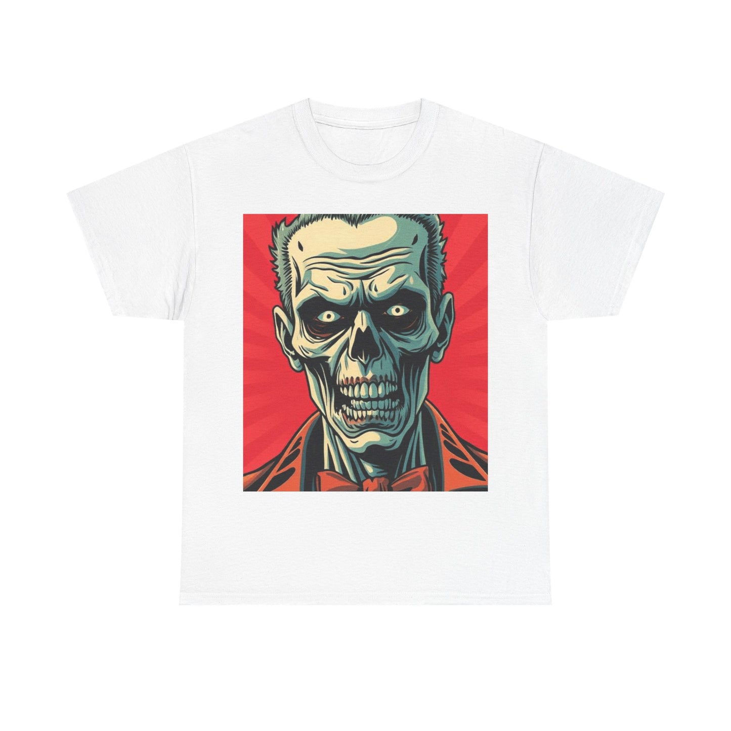 UK - Halloween Skelton Graphic Tee - Unisex Heavy Cotton Shirt