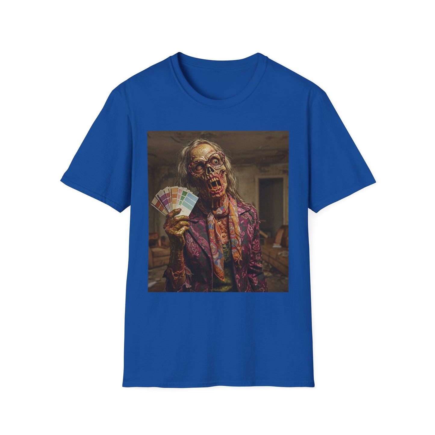 Unisex Softstyle T-Shirt – Retro Skeleton Poker Night Tee