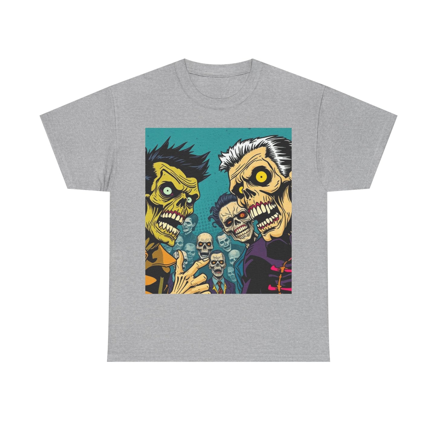 UK - Zombie Face-Off Unisex Heavy Cotton Tee