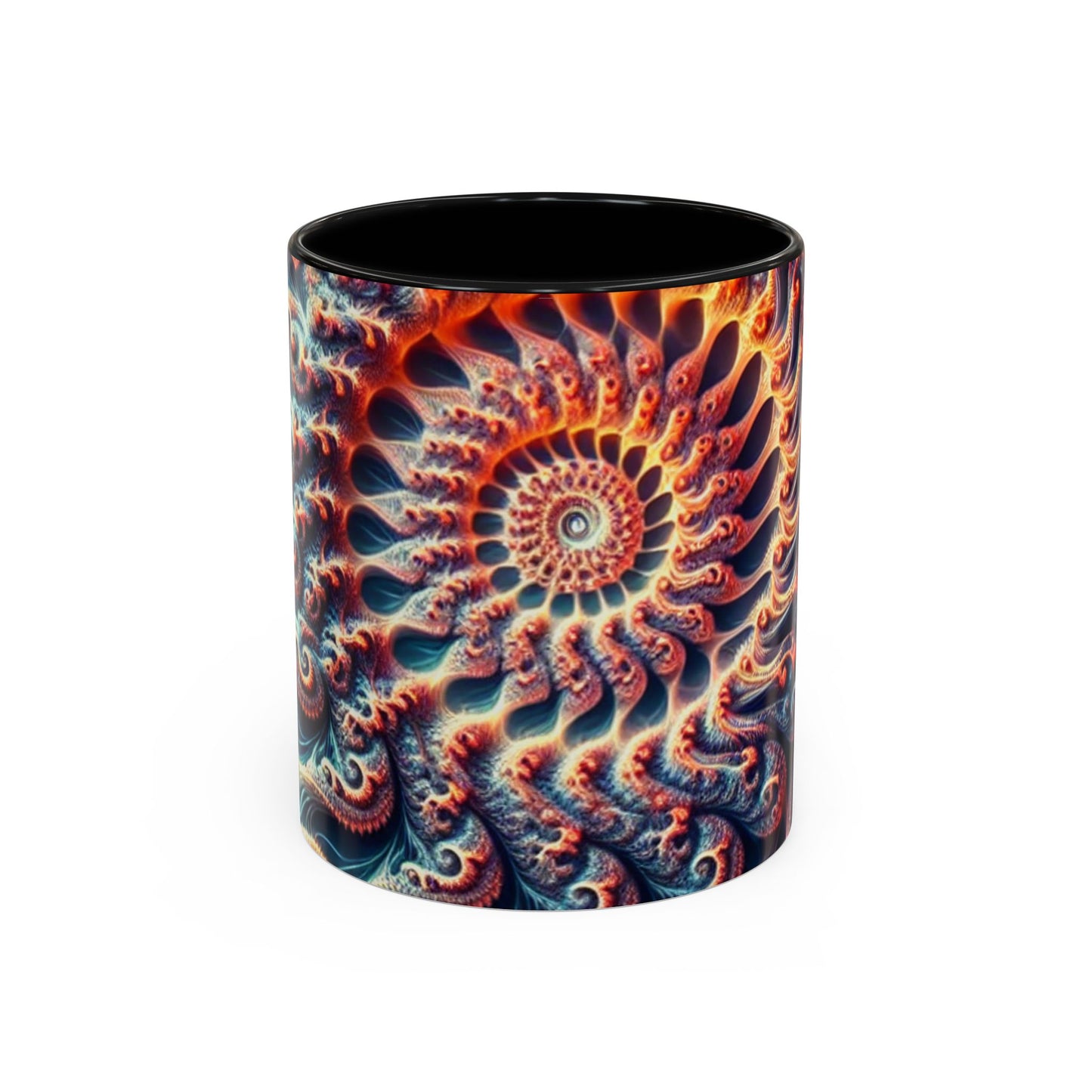 UK - Fractal Art Accent Coffee Mug - Vibrant Design for Home or Office