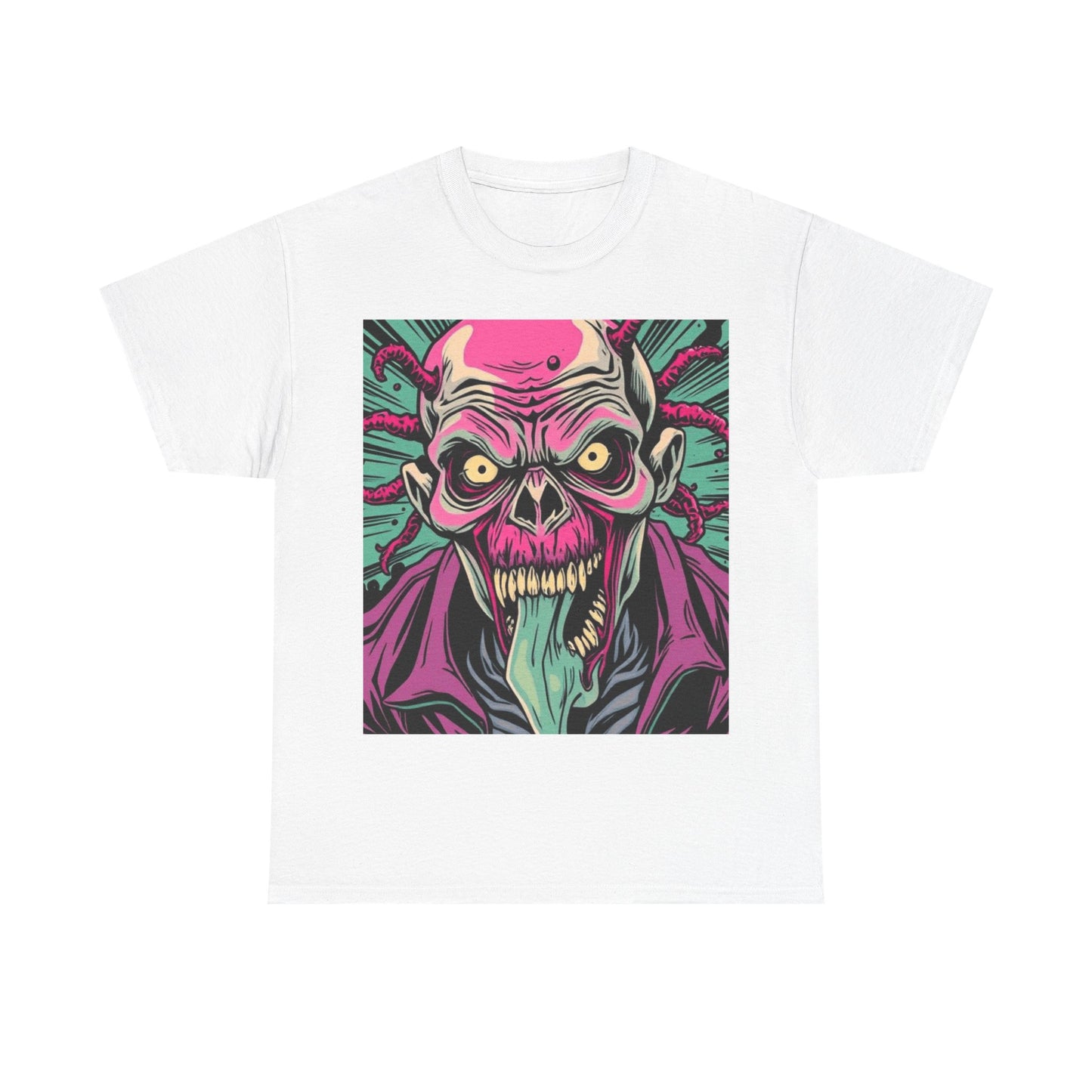 UK - Unisex Heavy Cotton Tee - Bold Graphic Zombie Design