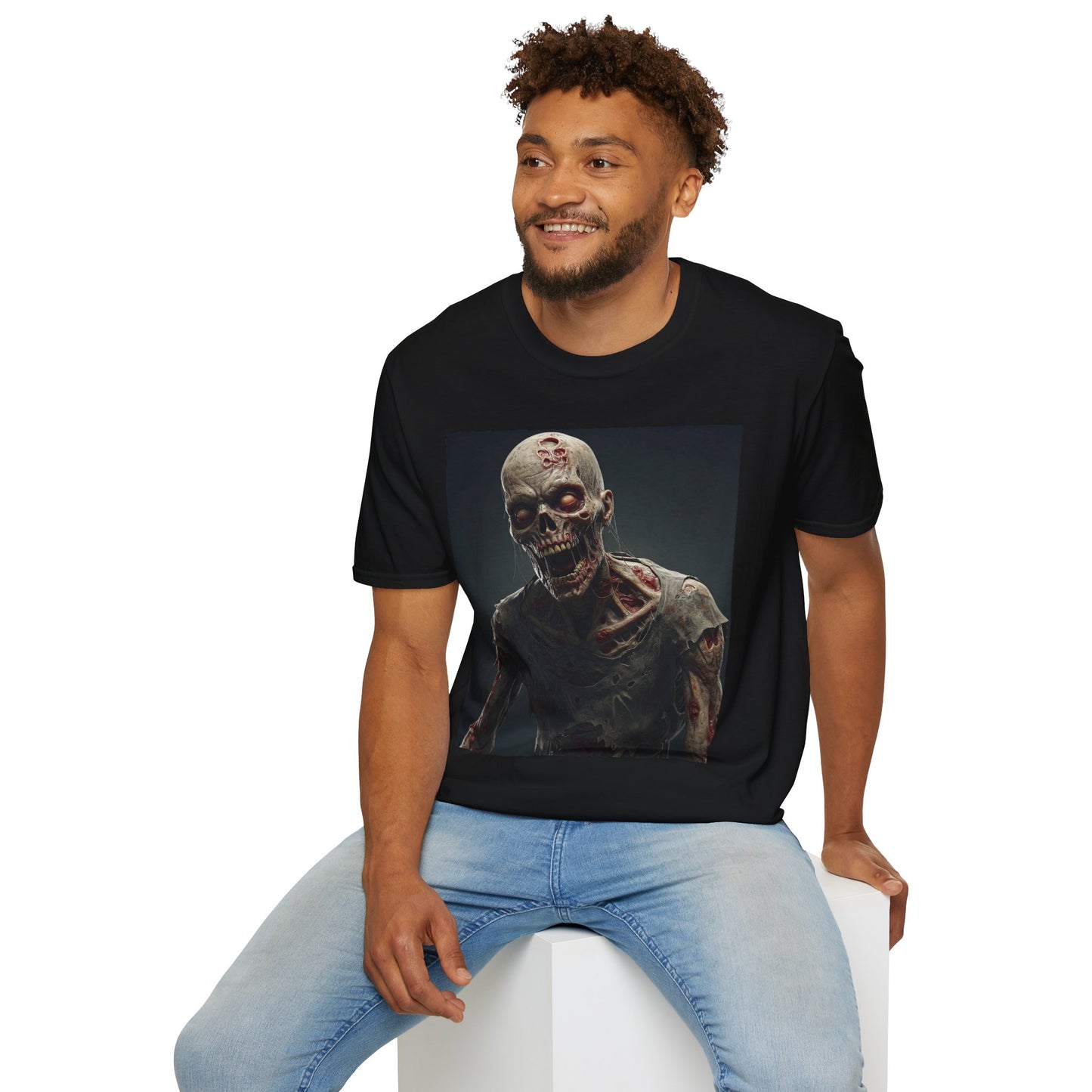 Zombie Graphic Unisex Softstyle T-Shirt | Perfect for Halloween and Horror Fans