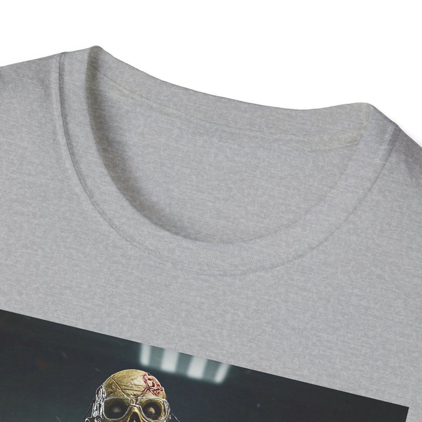 Zombie Scientist Unisex Softstyle T-Shirt - Perfect for Halloween and Horror Fans