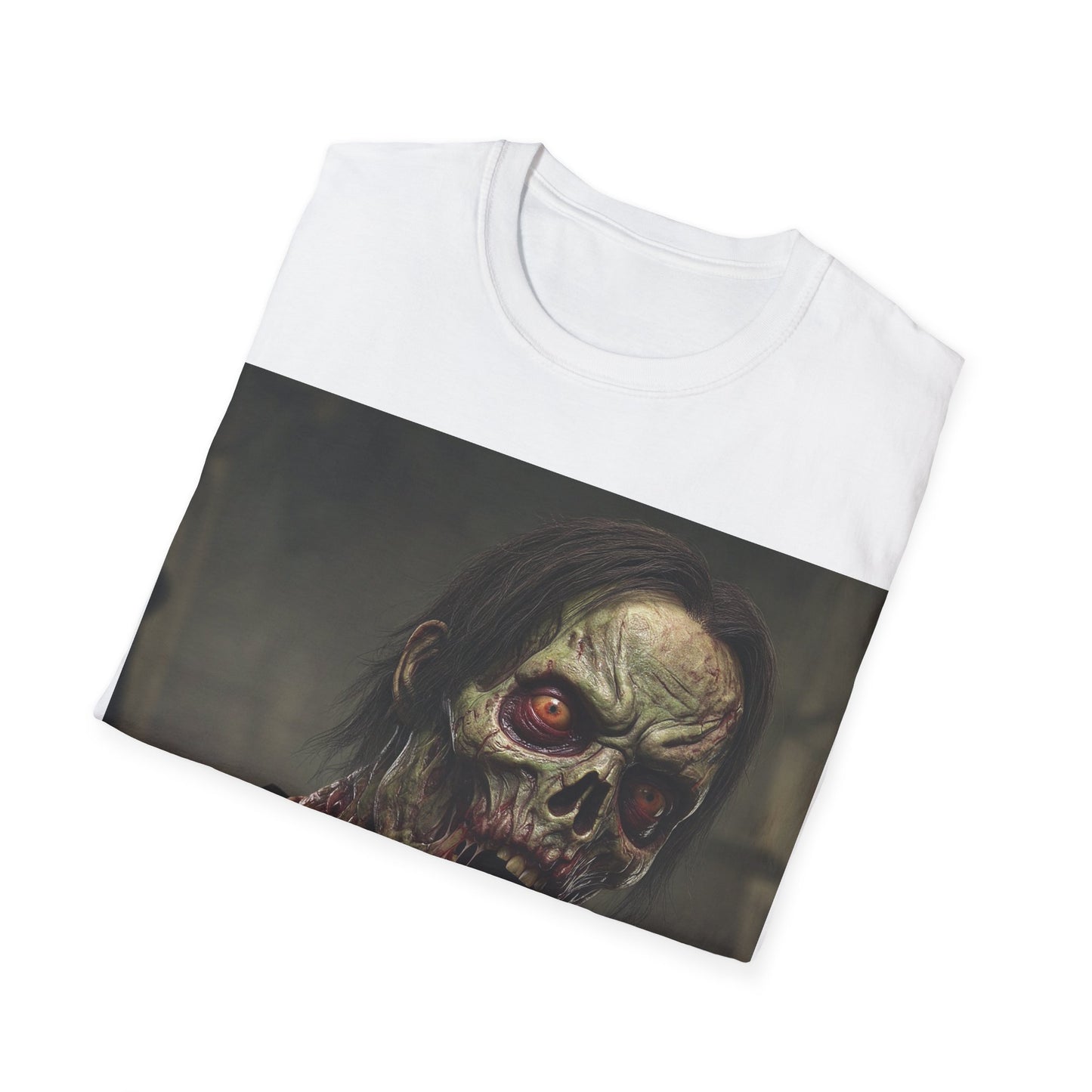 UK - Zombie Themed Unisex Softstyle T-Shirt - Perfect for Halloween and Horror Fans