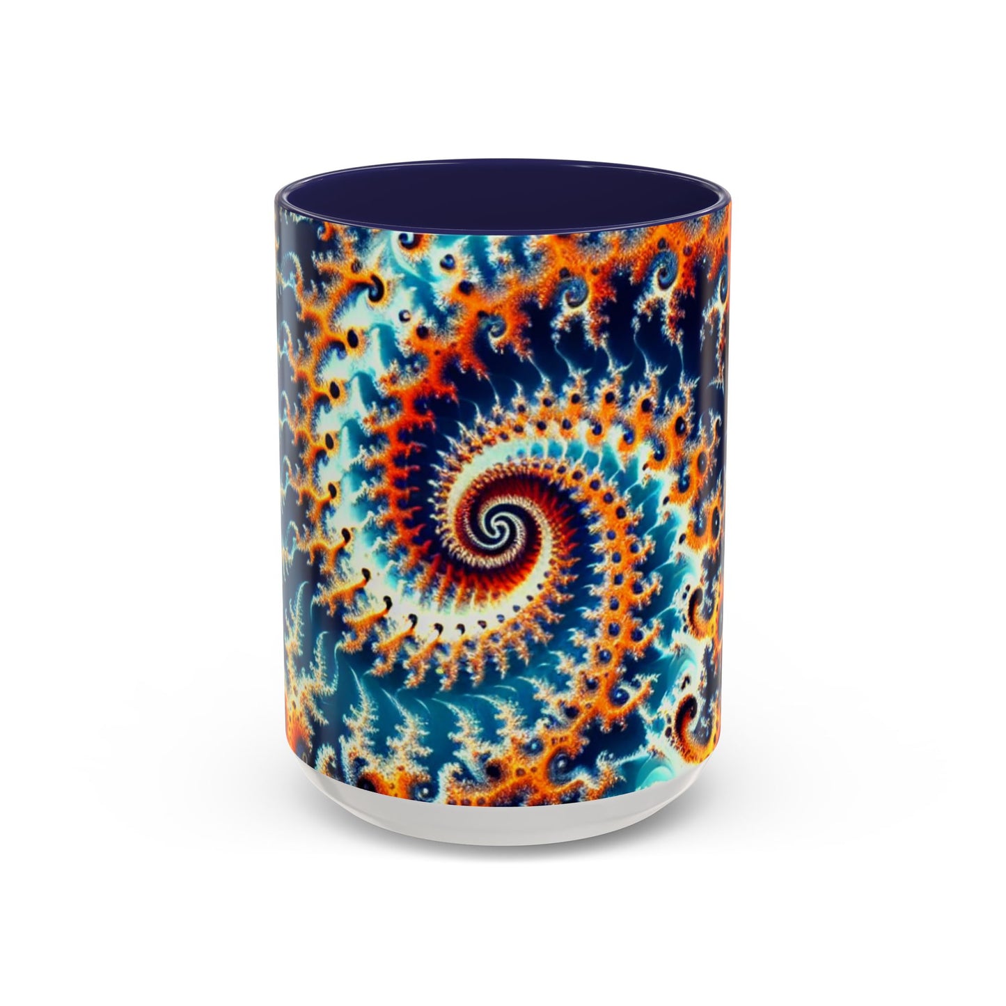 Vibrant Spiral Design Coffee Mug - 11/15oz Ceramic Accent Cup for Art Lovers