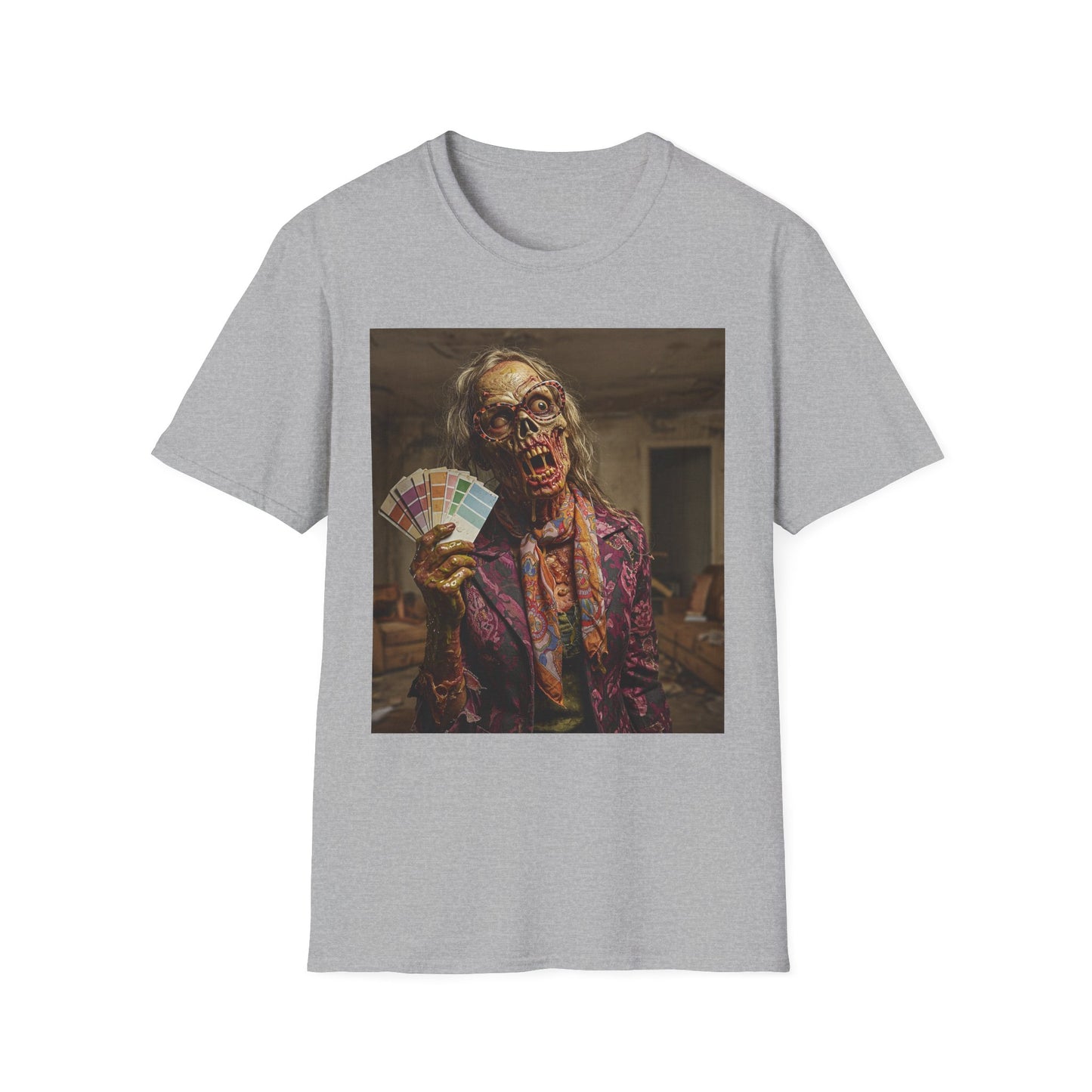 Unisex Softstyle T-Shirt – Retro Skeleton Poker Night Tee