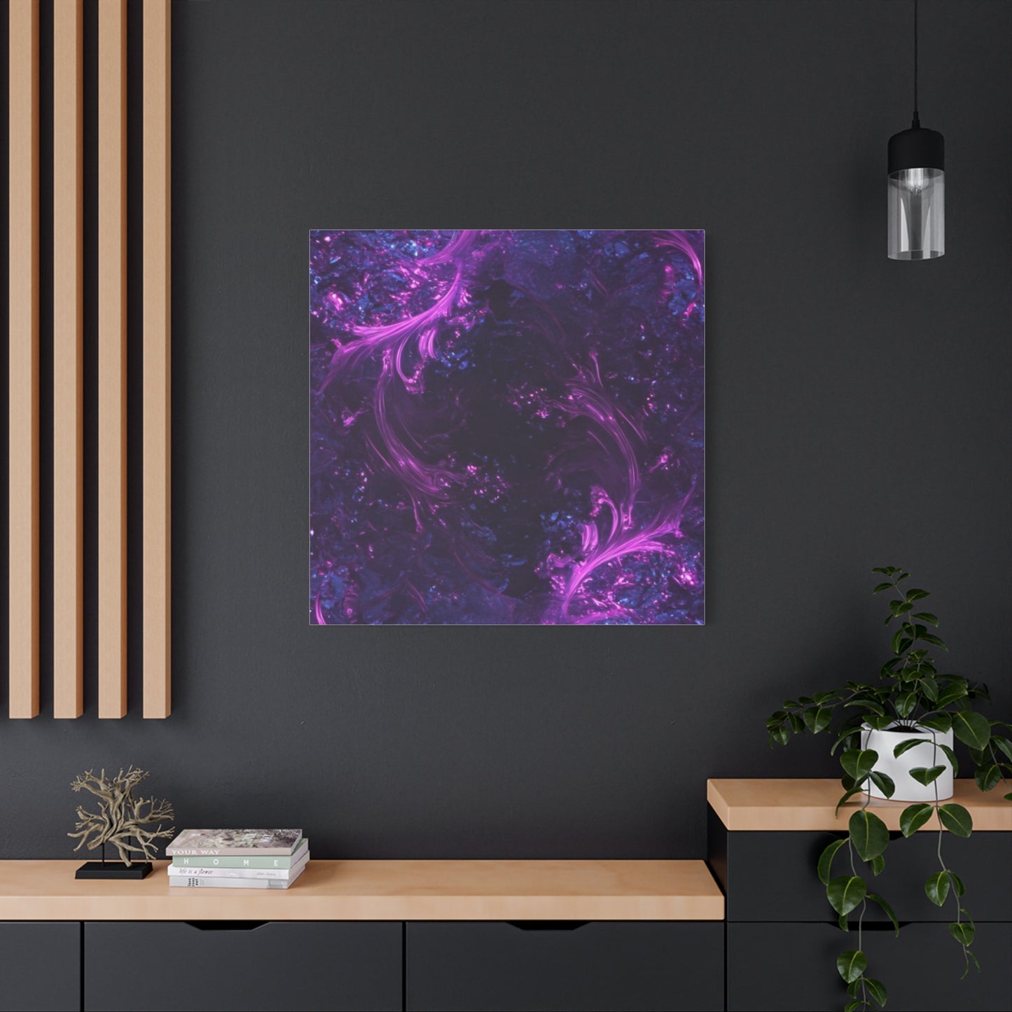 Abstract Purple Fractal Canvas Print - Artistic Wall Décor