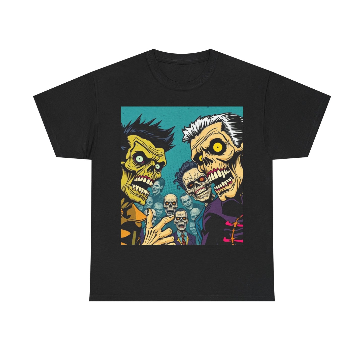 UK - Zombie Face-Off Unisex Heavy Cotton Tee