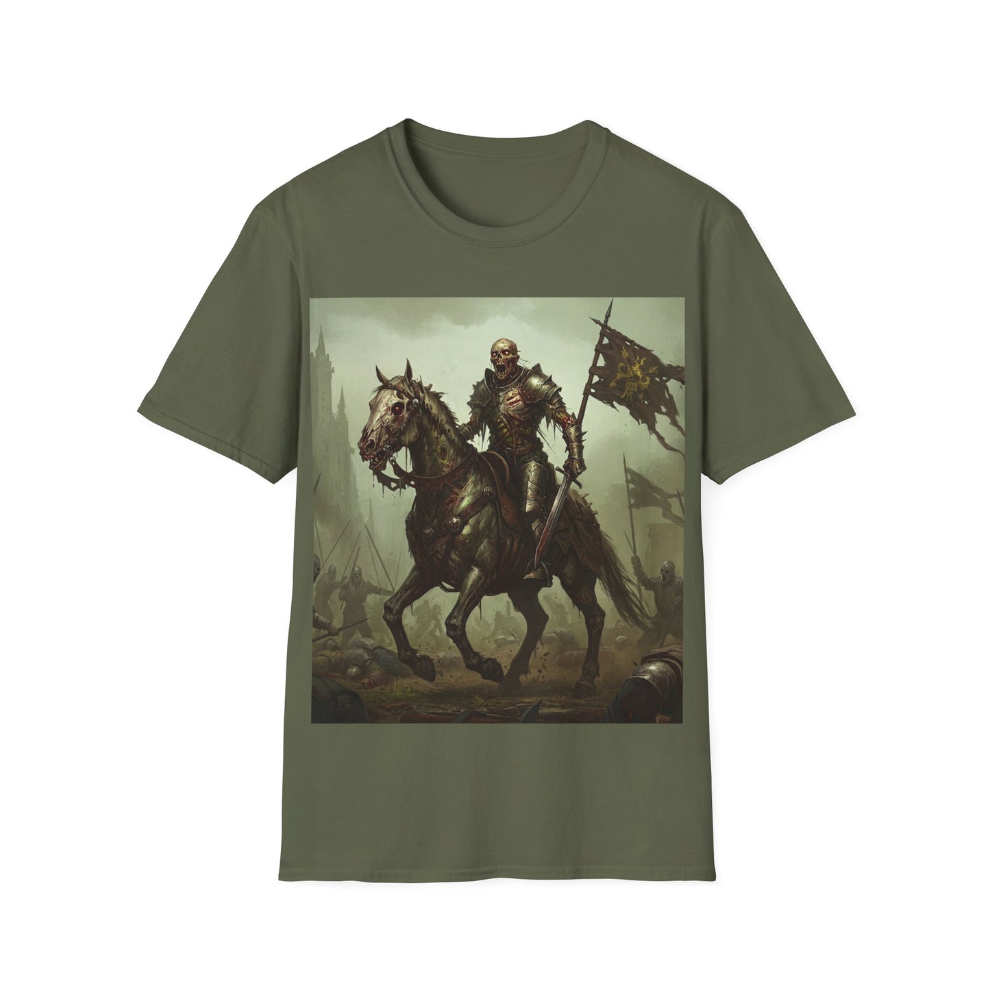 UK - Epic Knight Riding T-Shirt - Unisex Fantasy Graphic Tee
