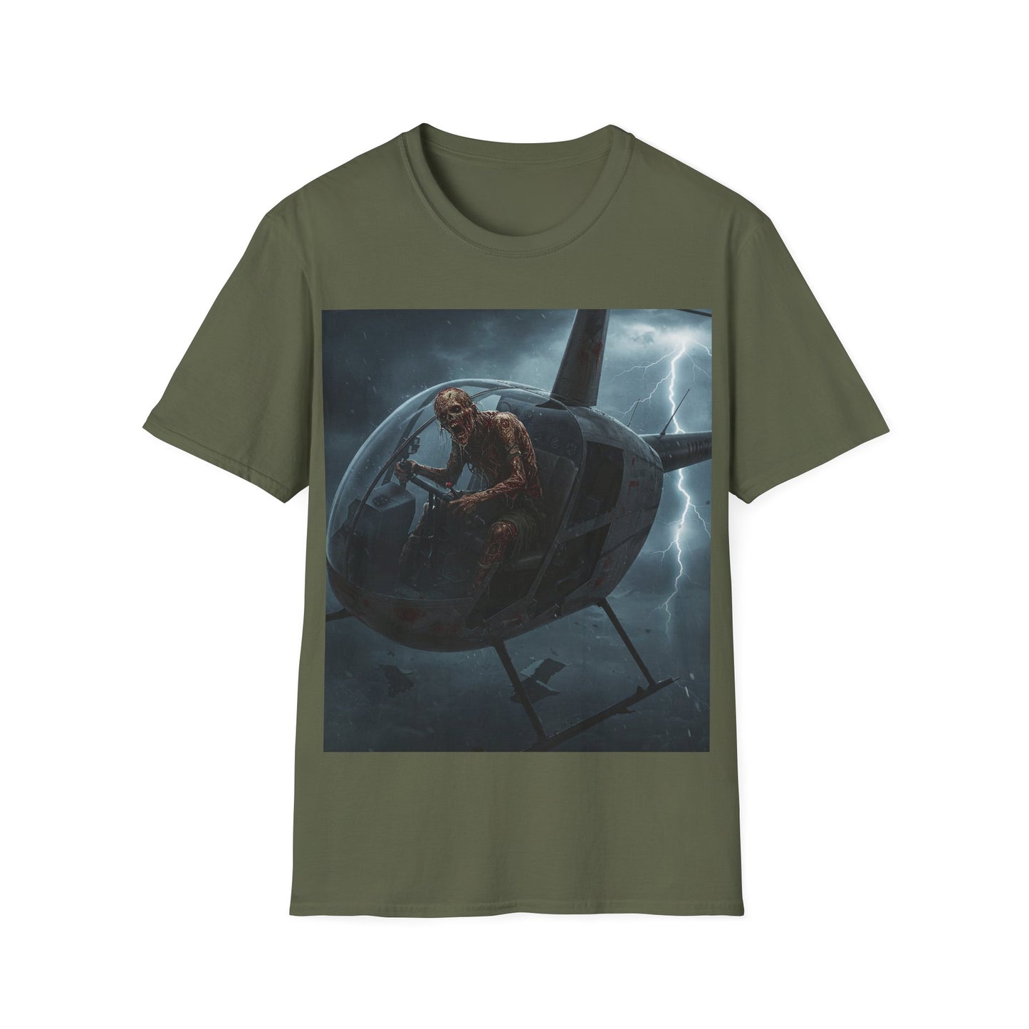 UK - Stormy Helicopter Adventure Unisex Softstyle T-Shirt