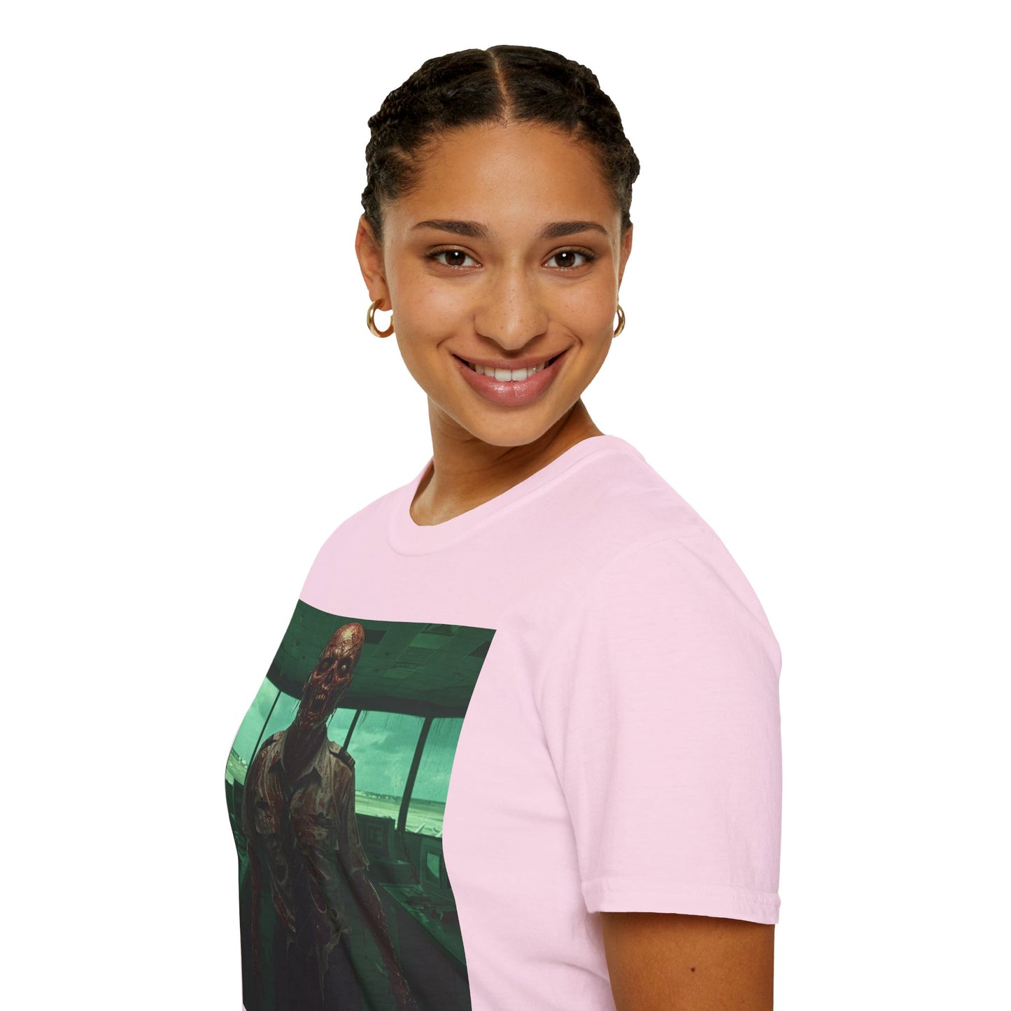 Unisex Softstyle Zombie Graphic Tee - Perfect for Halloween and Horror Fans
