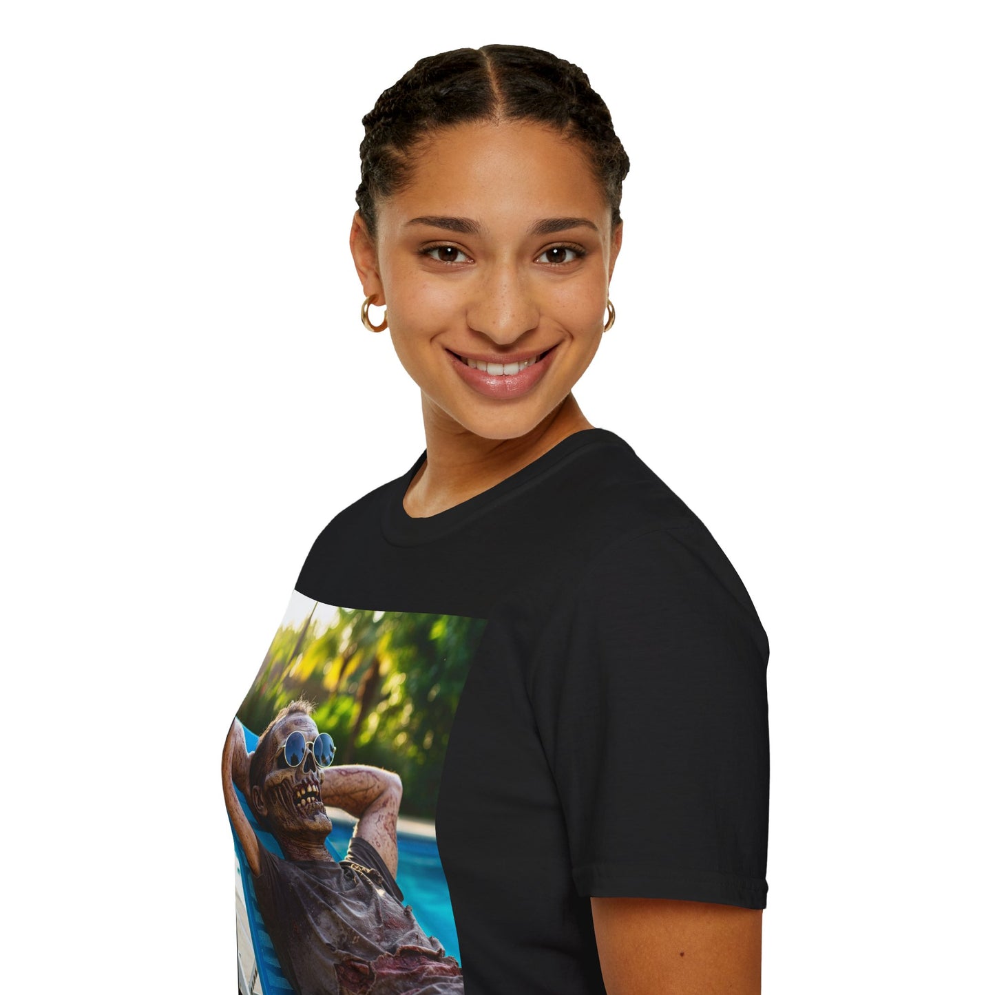 Chillin' Zombie Unisex Softstyle T-Shirt | Halloween Apparel