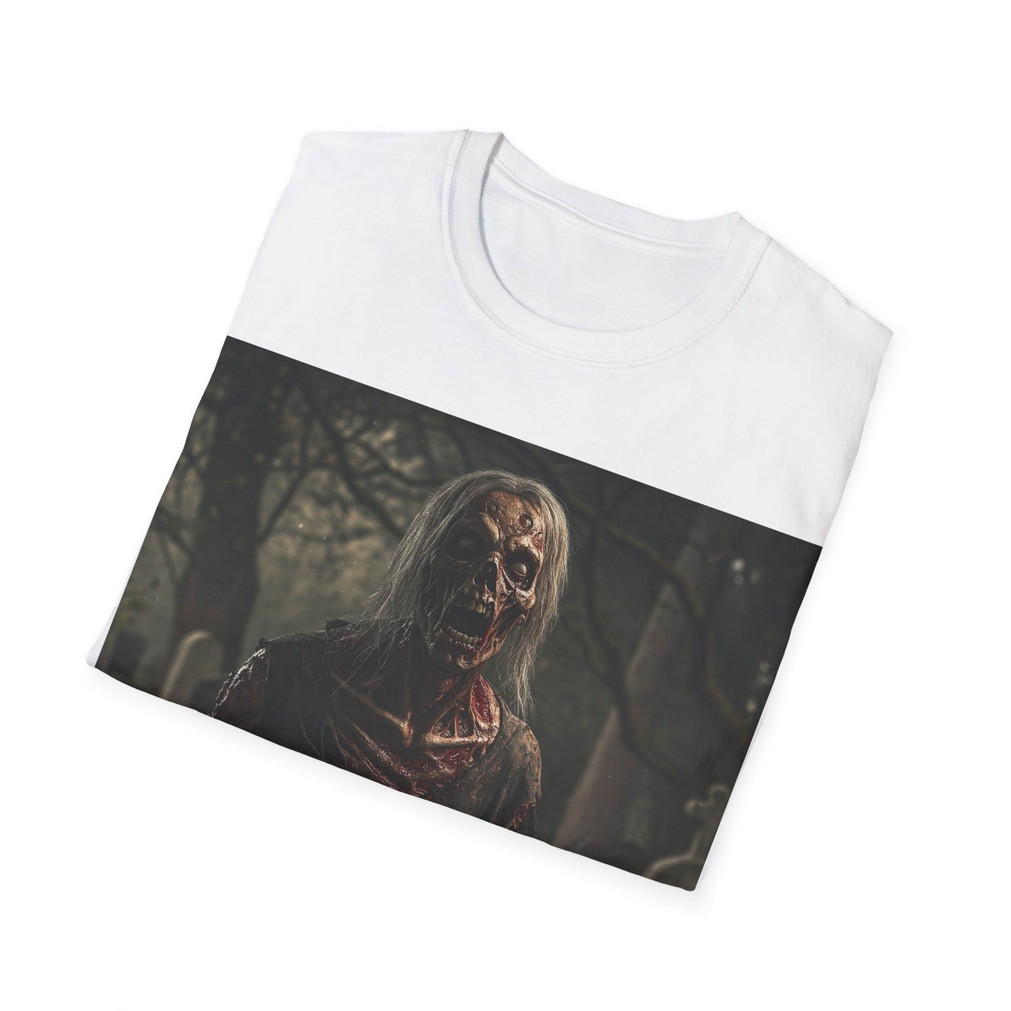 UK - Zombie Horror Apocalyptic Portrait Tee, bold, decaying zombie graphic
