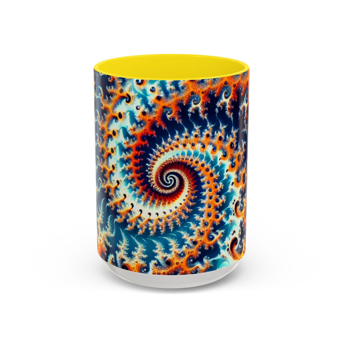 Vibrant Spiral Design Coffee Mug - 11/15oz Ceramic Accent Cup for Art Lovers