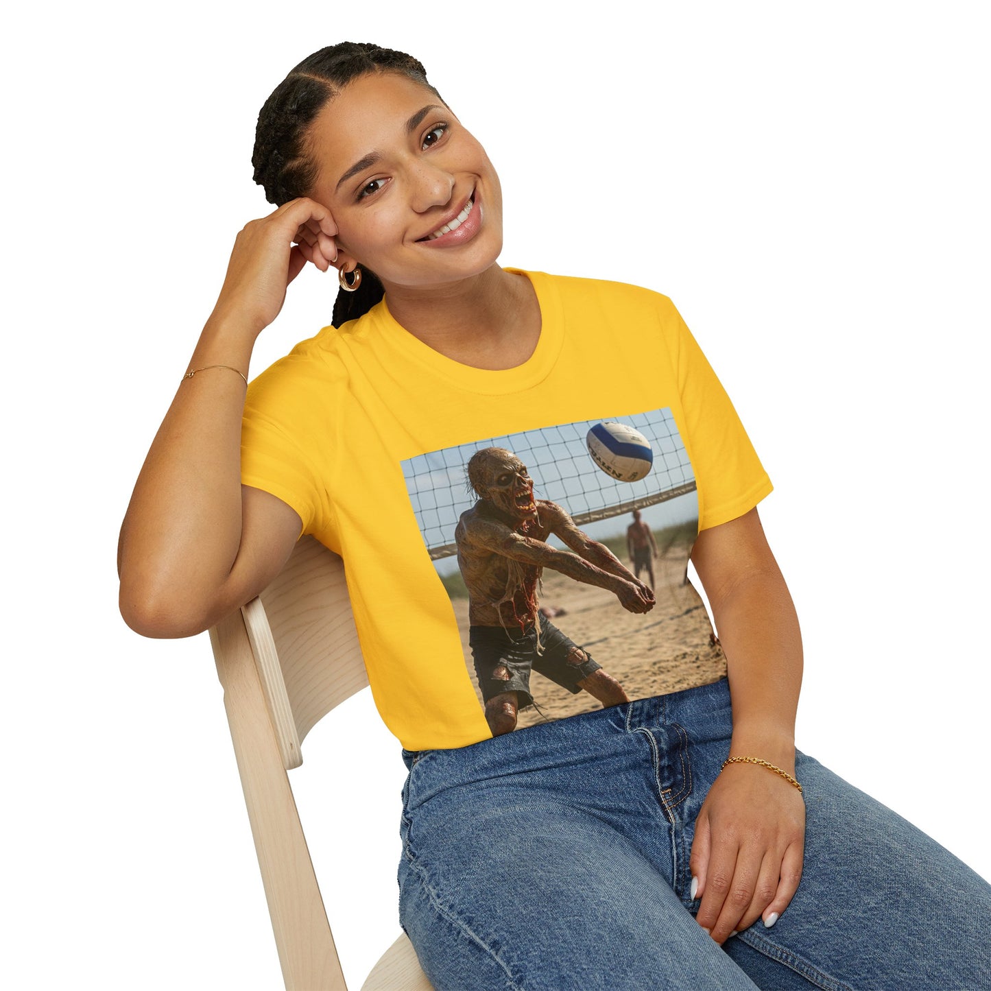 Beach Volleyball Unisex Softstyle T-Shirt - Perfect for Summer Fun and Sports Lovers