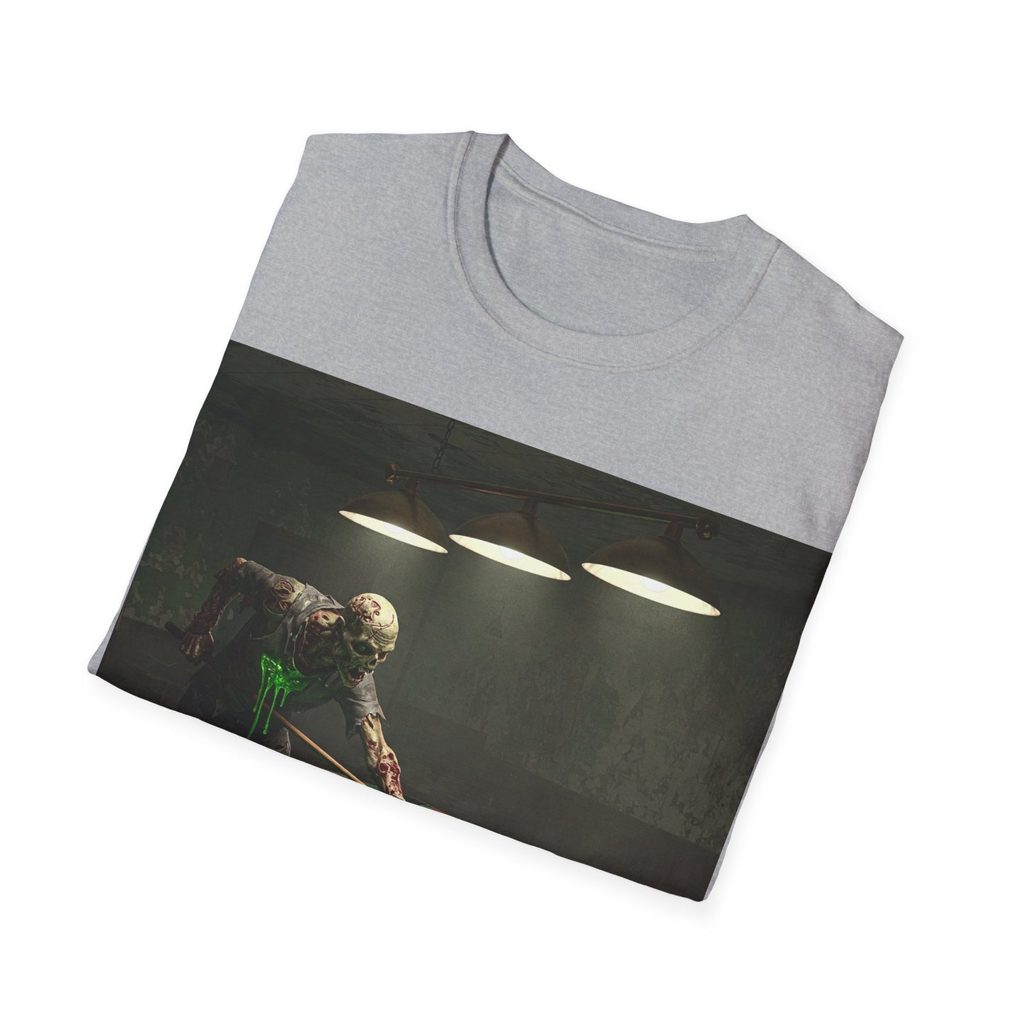 UK - Vintage Billiards Unisex Softstyle T-Shirt - Pool Table Design