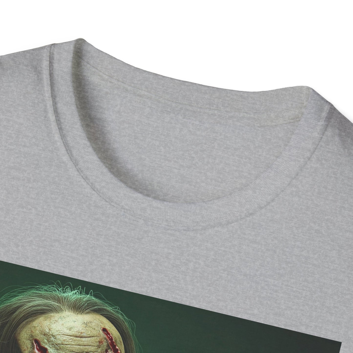 Apocalyptic Portrait Tee, bold, decaying zombie graphic