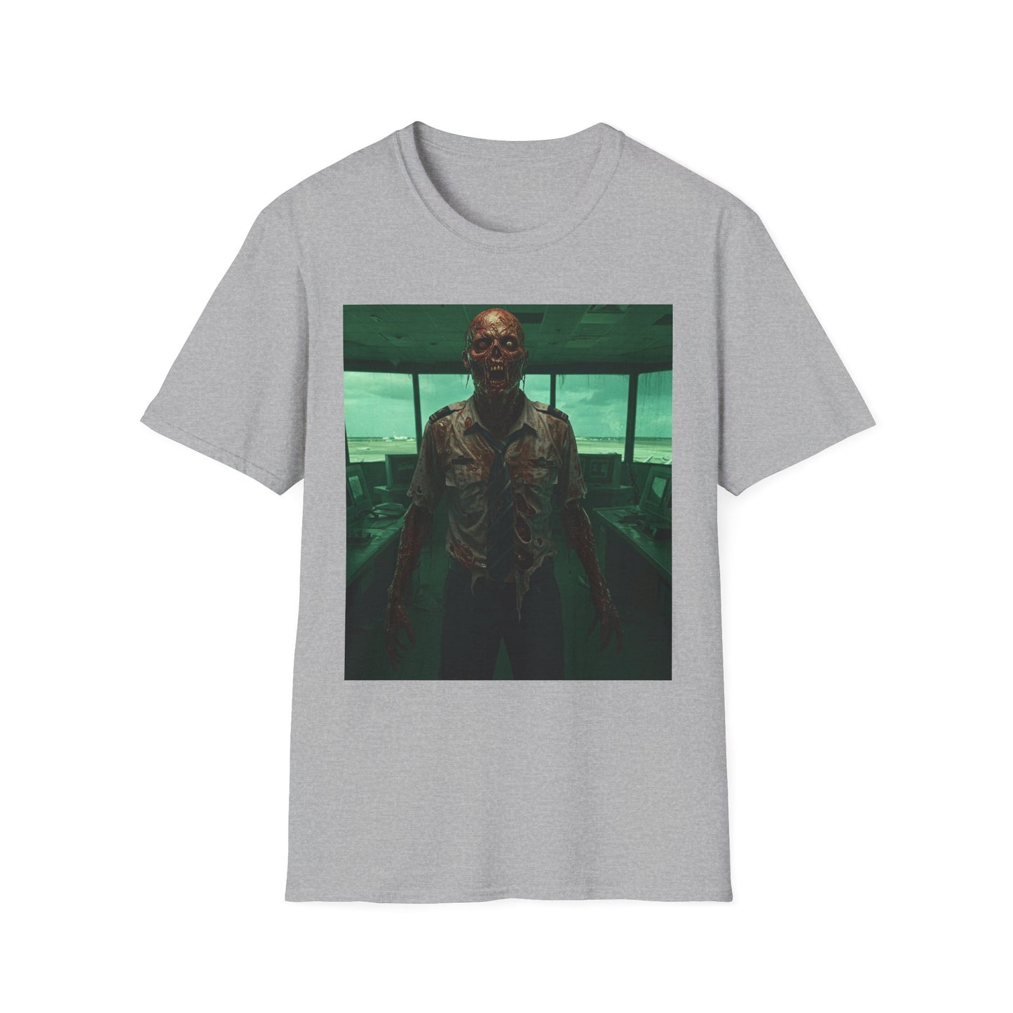 Unisex Softstyle Zombie Graphic Tee - Perfect for Halloween and Horror Fans