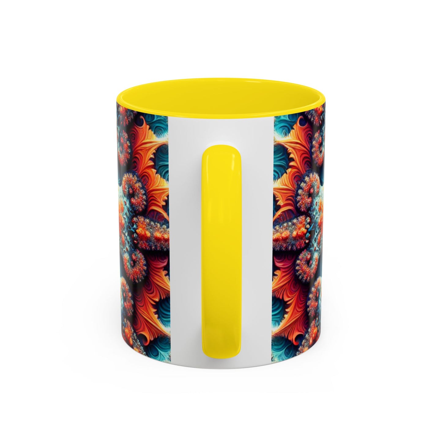 Vibrant Kaleidoscope Accent Coffee Mug - 11oz & 15oz