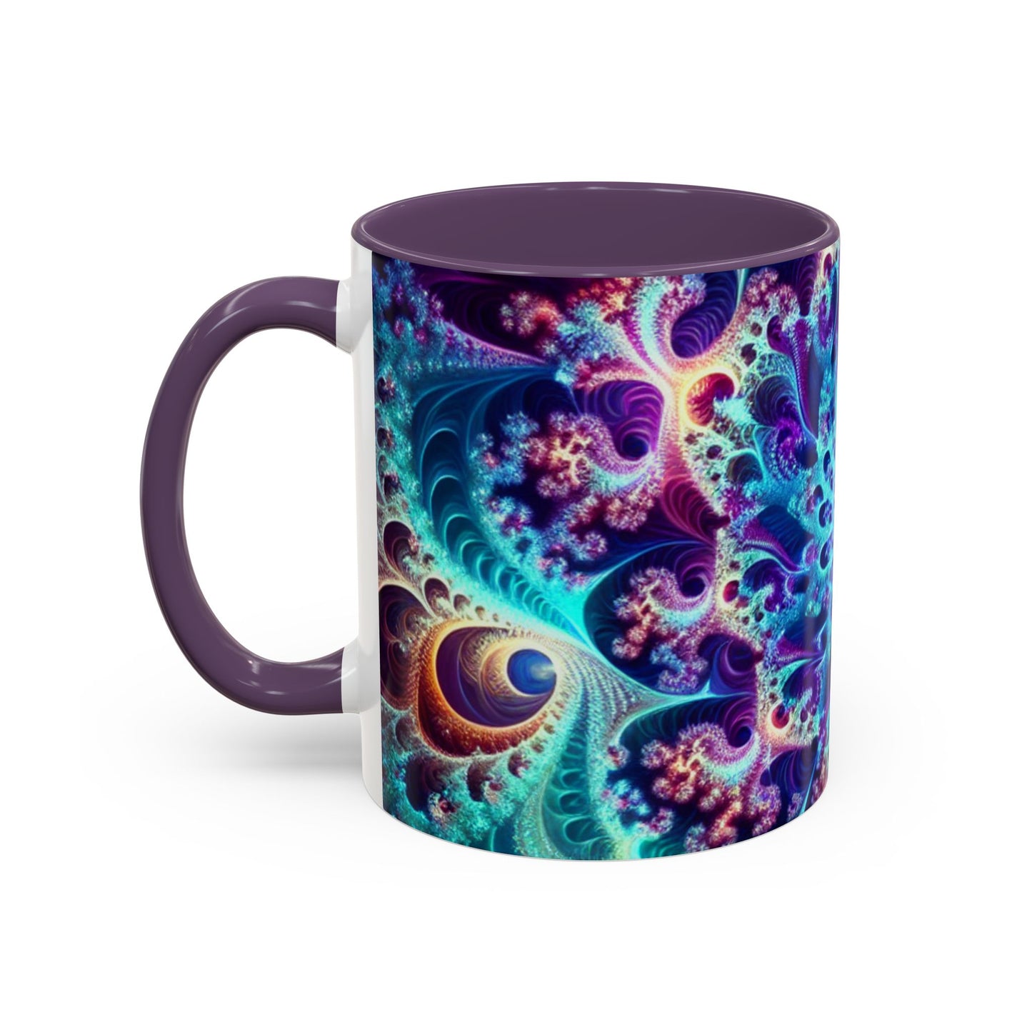 Colorful Spiral Accent Coffee Mug - 11 & 15oz