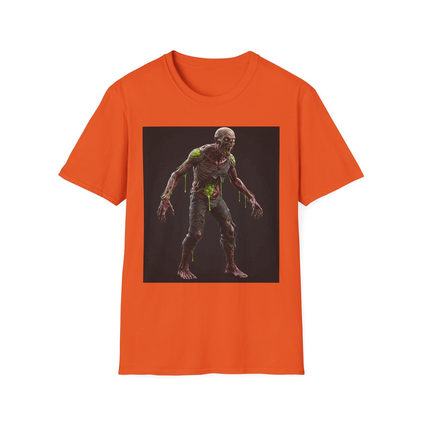 Zombie Graphic Unisex Softstyle T-Shirt - Perfect for Halloween and Horror Fans