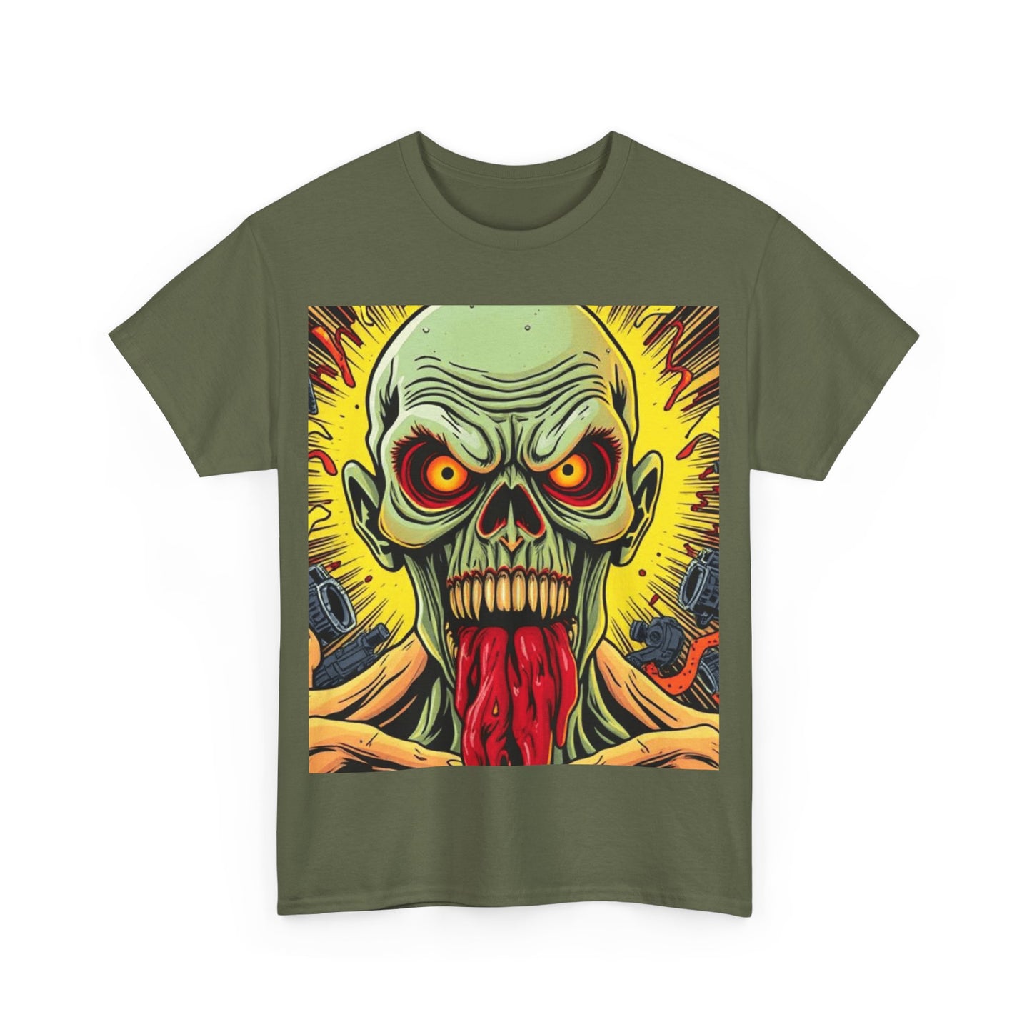 UK - Graphic Unisex Heavy Cotton - Vibrant Zombie Design
