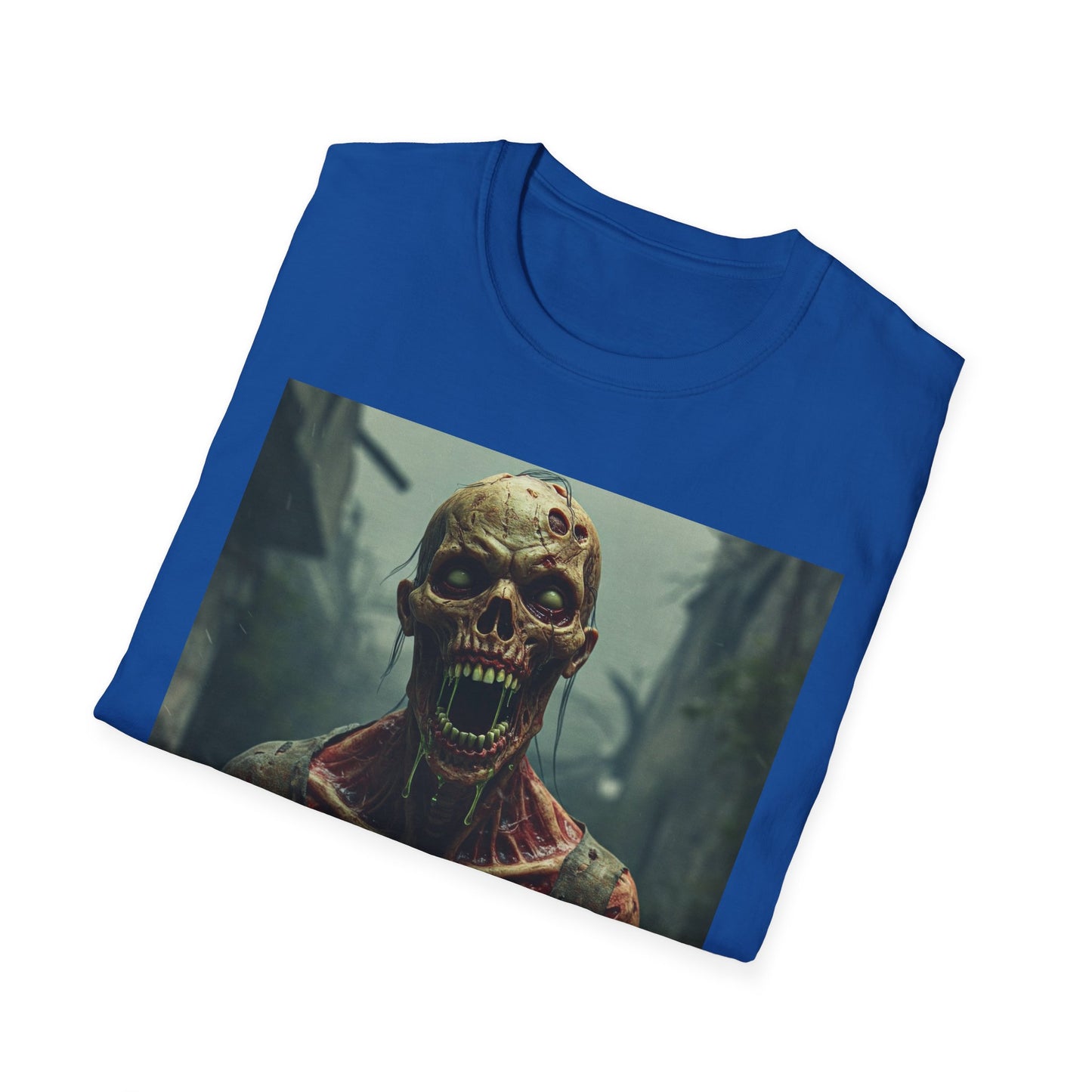 Apocalyptic Portrait Tee, bold, decaying zombie graphic