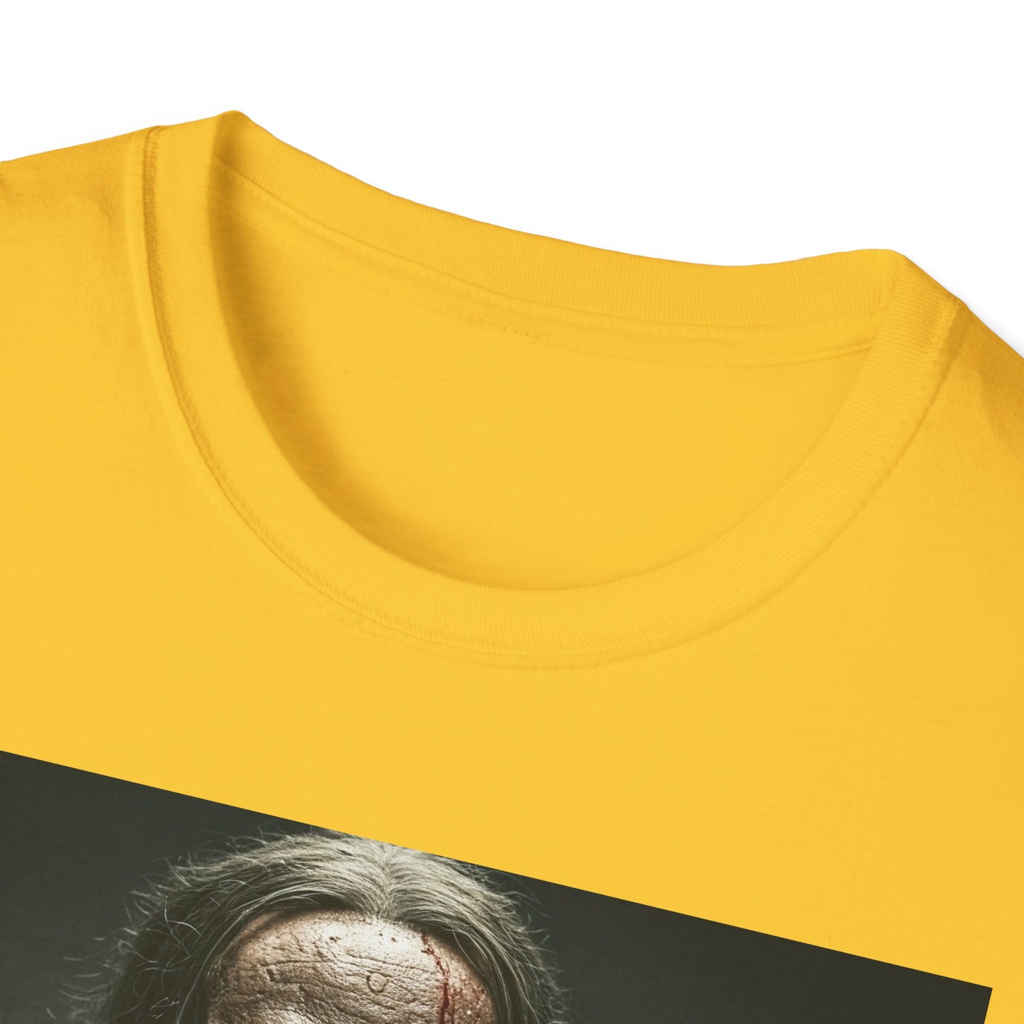 Apocalyptic Portrait Tee, bold, decaying zombie graphic