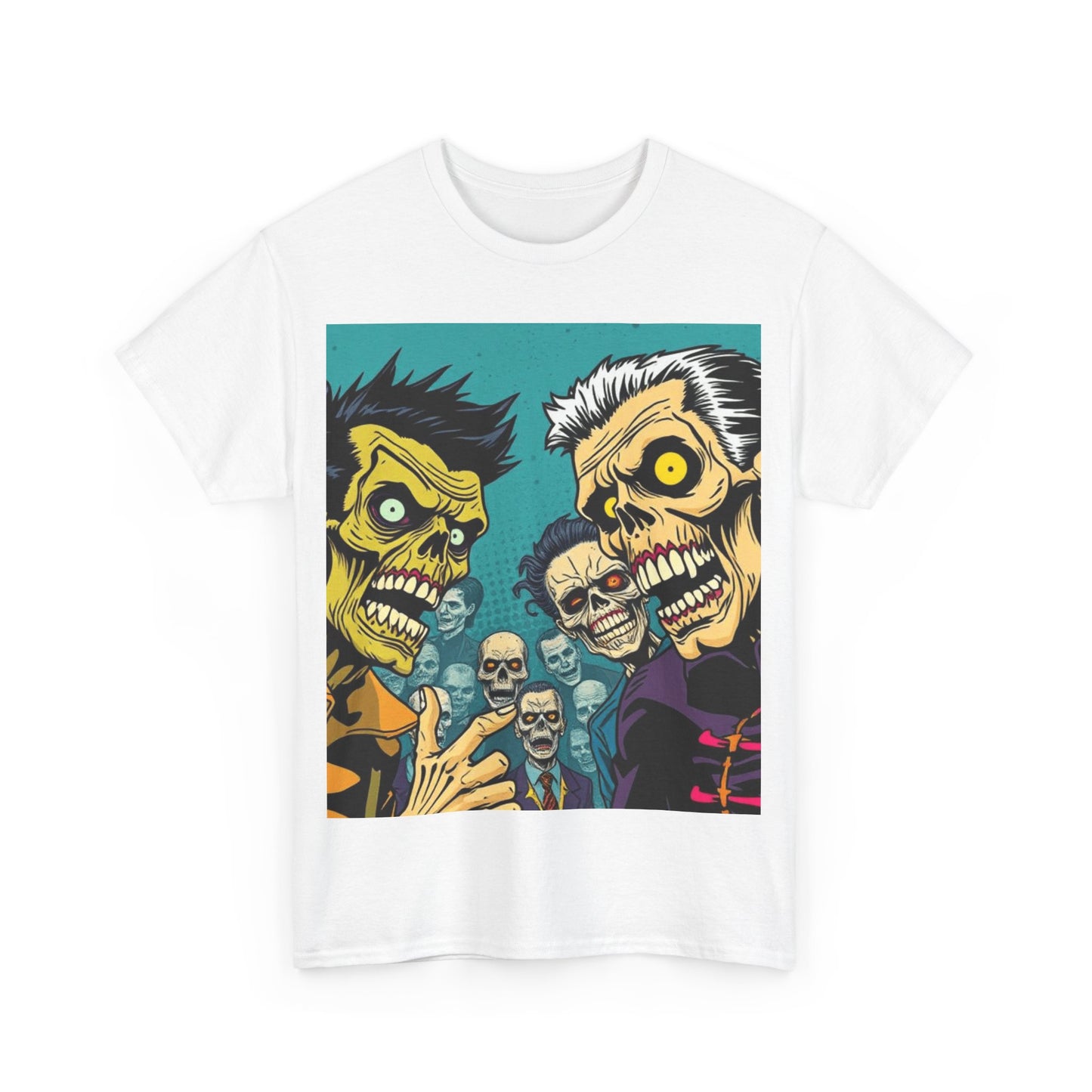 UK - Zombie Face-Off Unisex Heavy Cotton Tee