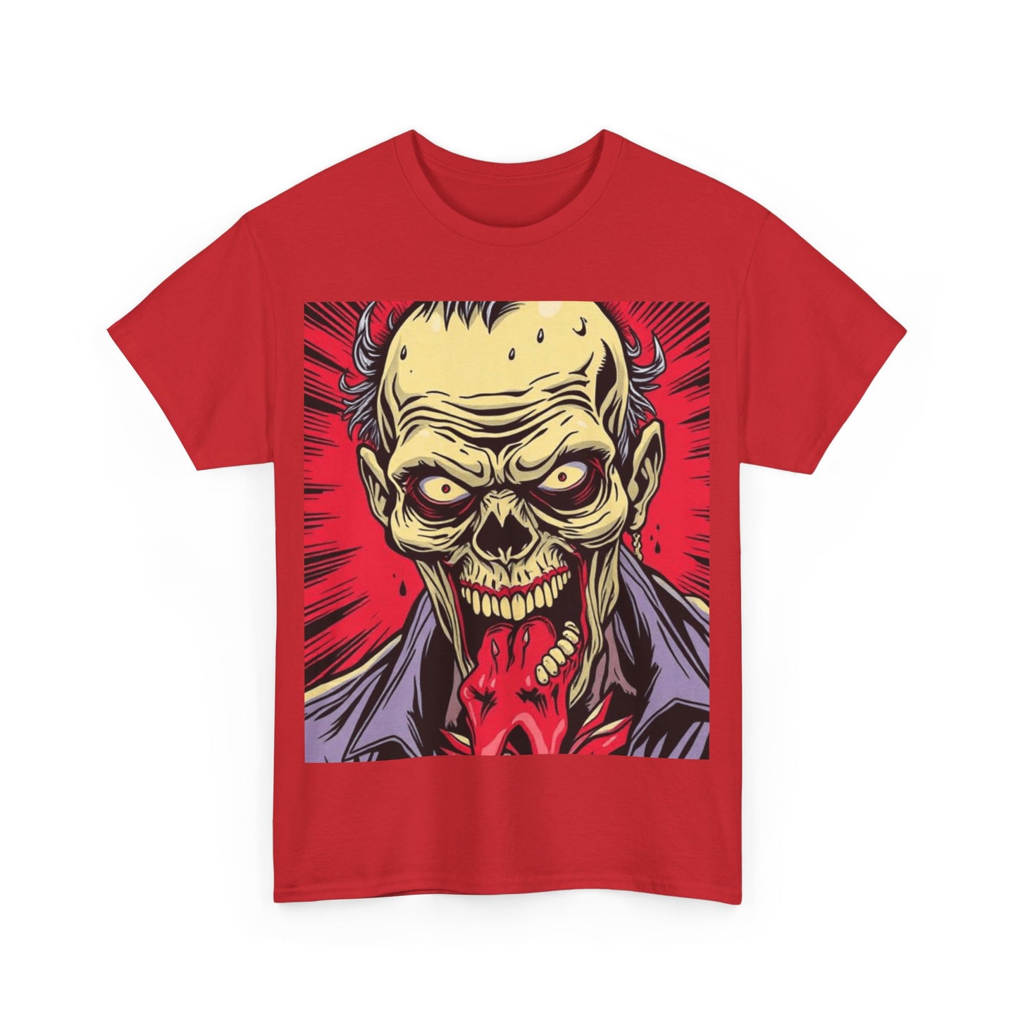 UK - Unisex Heavy Cotton Tee - Horror Skull Graphic Tee
