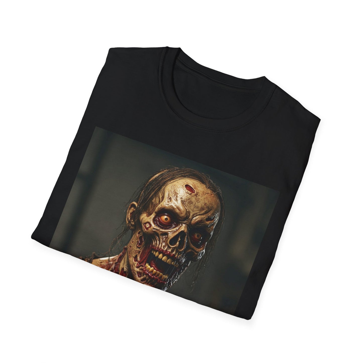 Apocalyptic Portrait Tee, bold, decaying zombie graphic