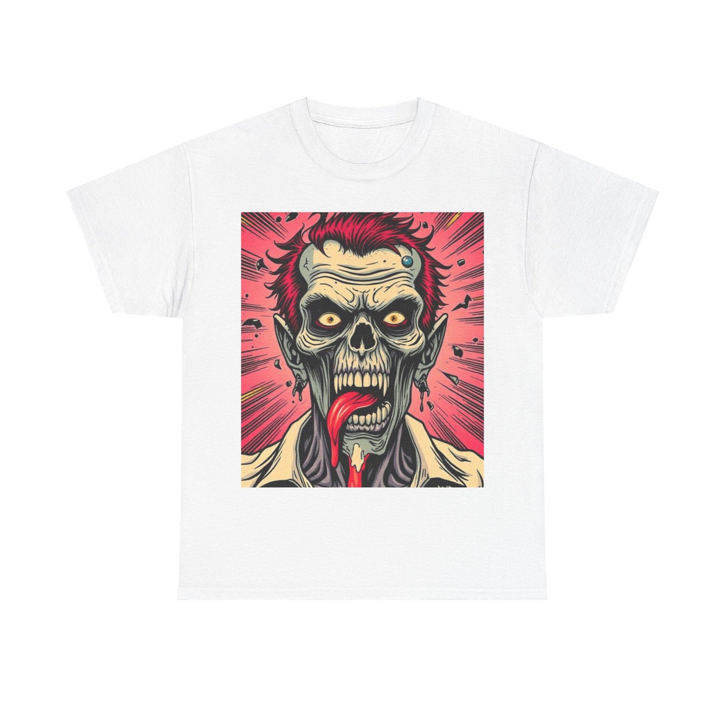 UK - Unisex Heavy Cotton Tee - Zombie Design for Horror Fans