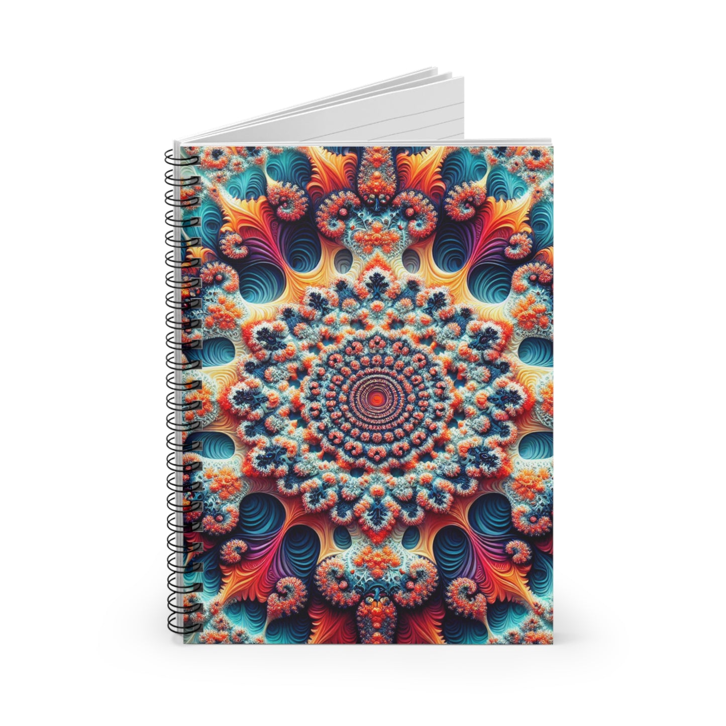 Vibrant Mandala Spiral Notebook - Ruled Line for Creative Minds