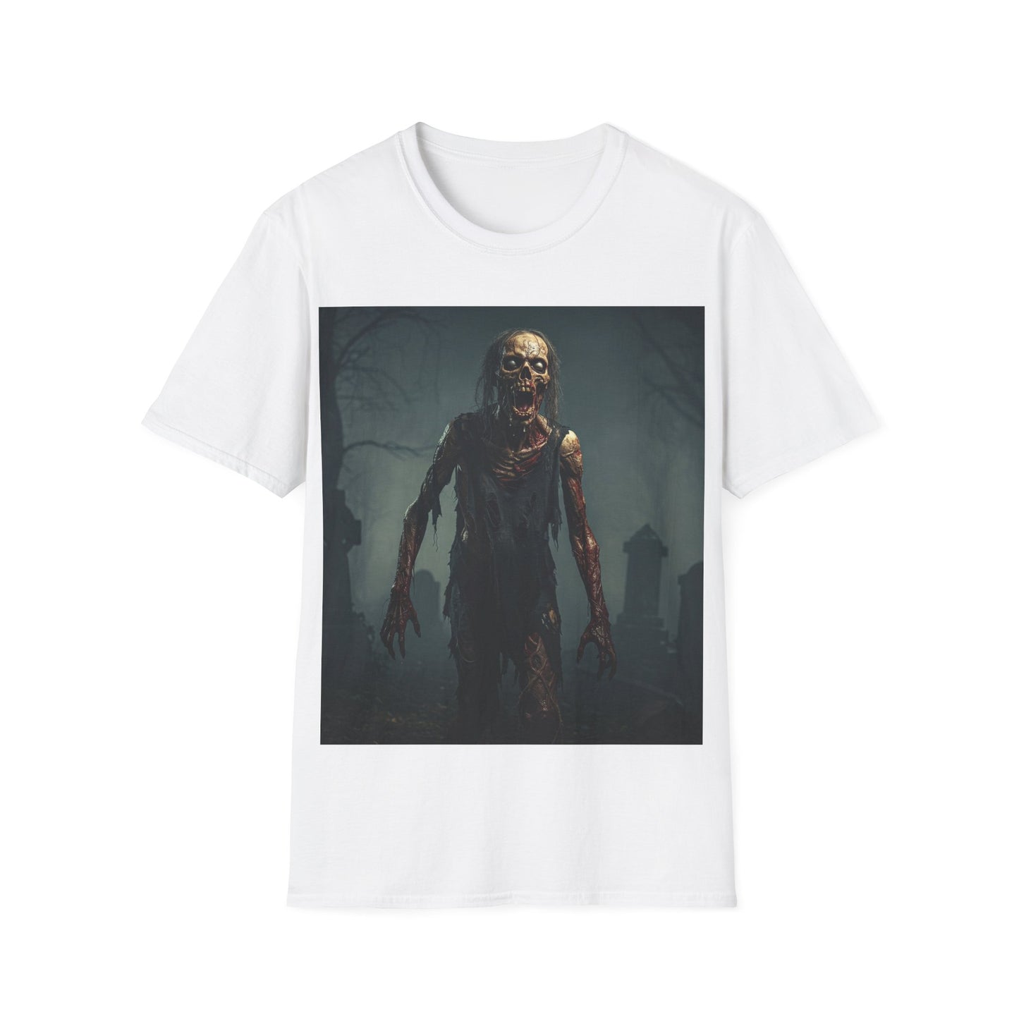 UK - Horror Zombie Graphic Apocalyptic Portrait Tee, bold, decaying zombie graphic