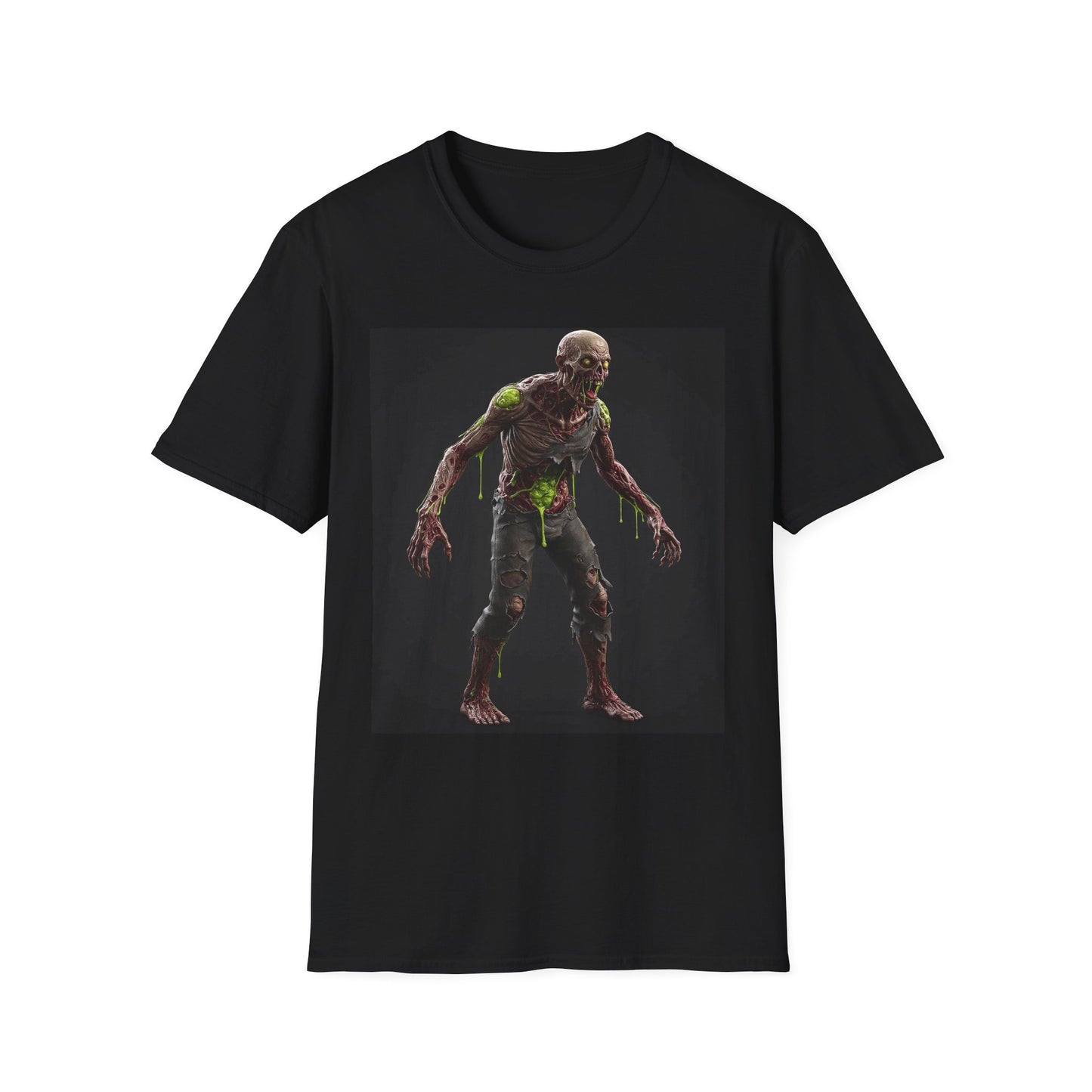 Zombie Graphic Unisex Softstyle T-Shirt - Perfect for Halloween and Horror Fans