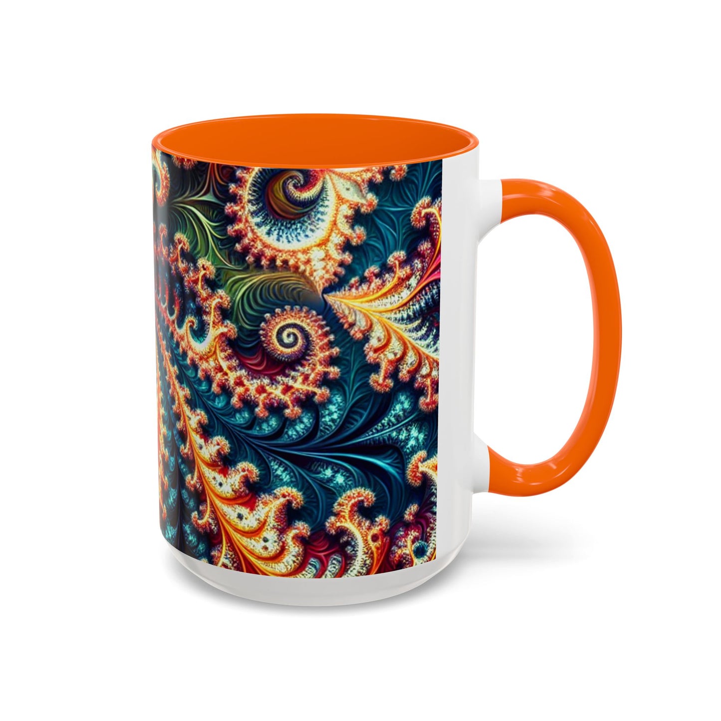 Vibrant Swirl Accent Coffee Mug - 11oz & 15oz