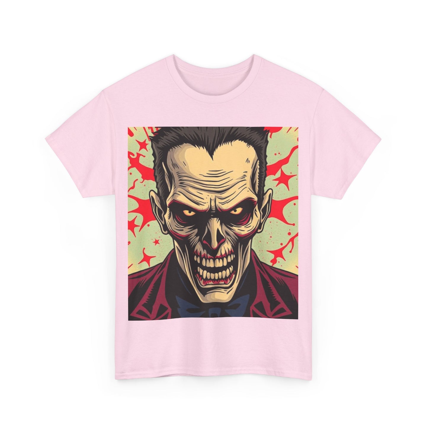 UK - Gothic Skull Art Unisex Heavy Cotton Tee - Perfect for Halloween and Horror Fans