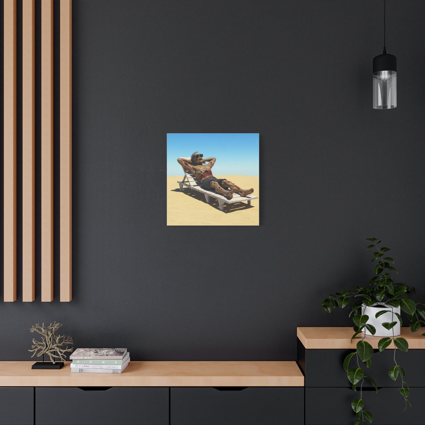 Zombie Beach Bум canvas art - Perfect for Halloween decor and unique gifts