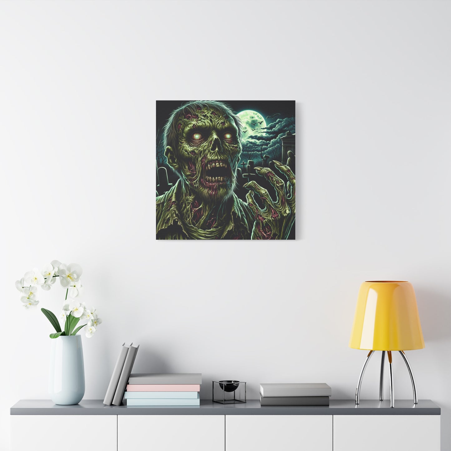 Zombie-Themed Stretched Canvas Art