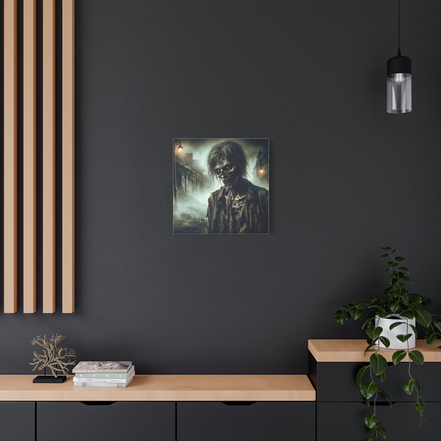 Zombie Portrait Matte Canvas Wall Art