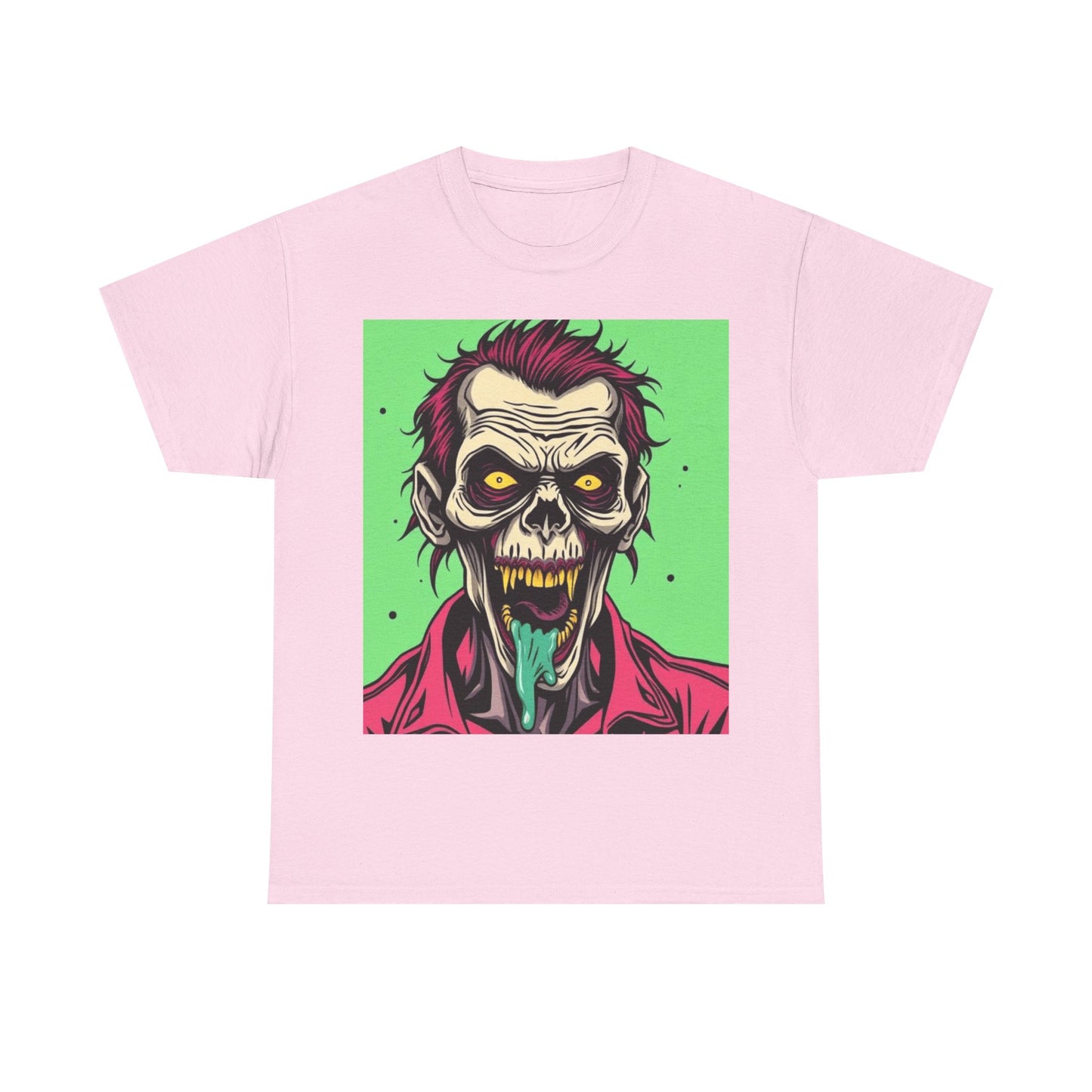 UK - Zombie Graphic Unisex Heavy Cotton Tee - Perfect for Halloween and Horror Lovers