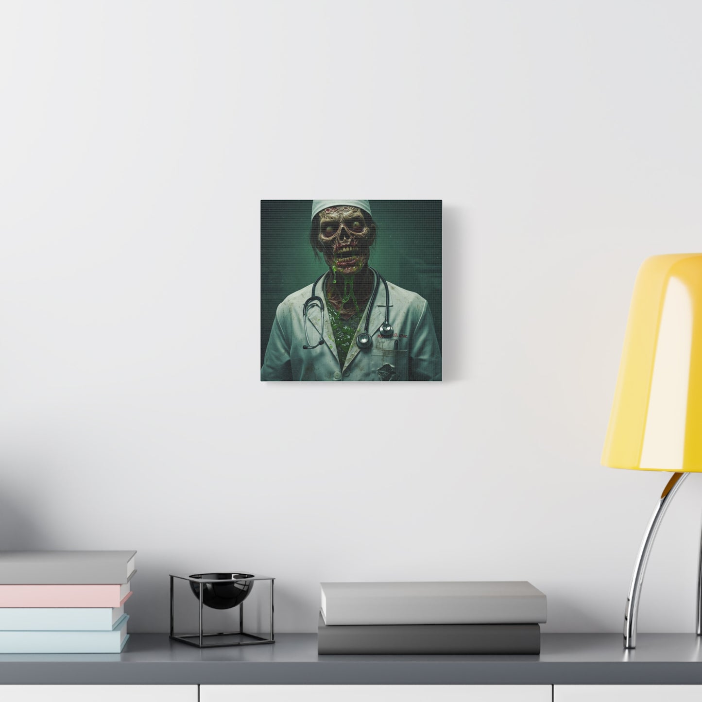 Zombie Doctor Canvas Art | Horror Medical Wall Decor | Perfect for Halloween