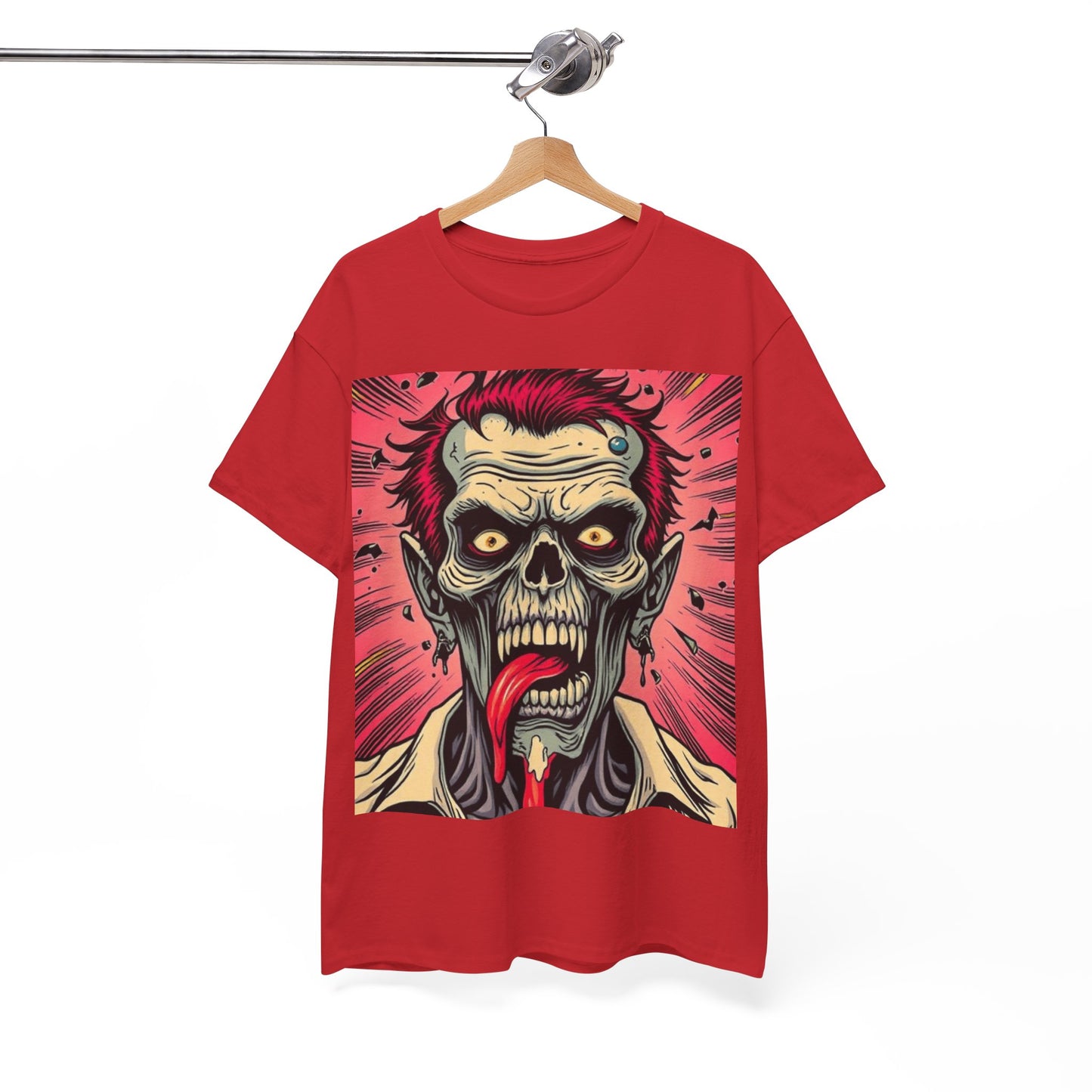 UK - Unisex Heavy Cotton Tee - Zombie Design for Horror Fans
