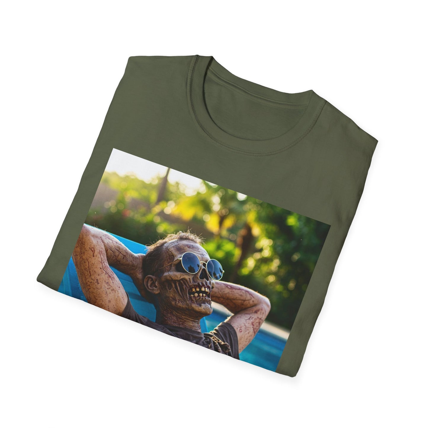 Chillin' Zombie Unisex Softstyle T-Shirt | Halloween Apparel