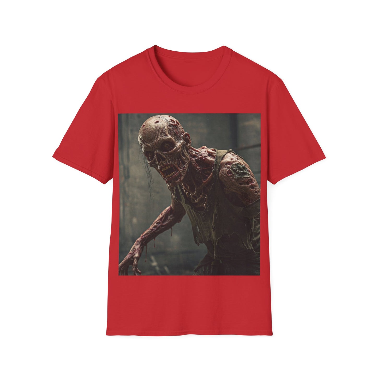 UK - Creepy Zombie Graphic Unisex T-Shirt - Perfect for Halloween and Horror Fans