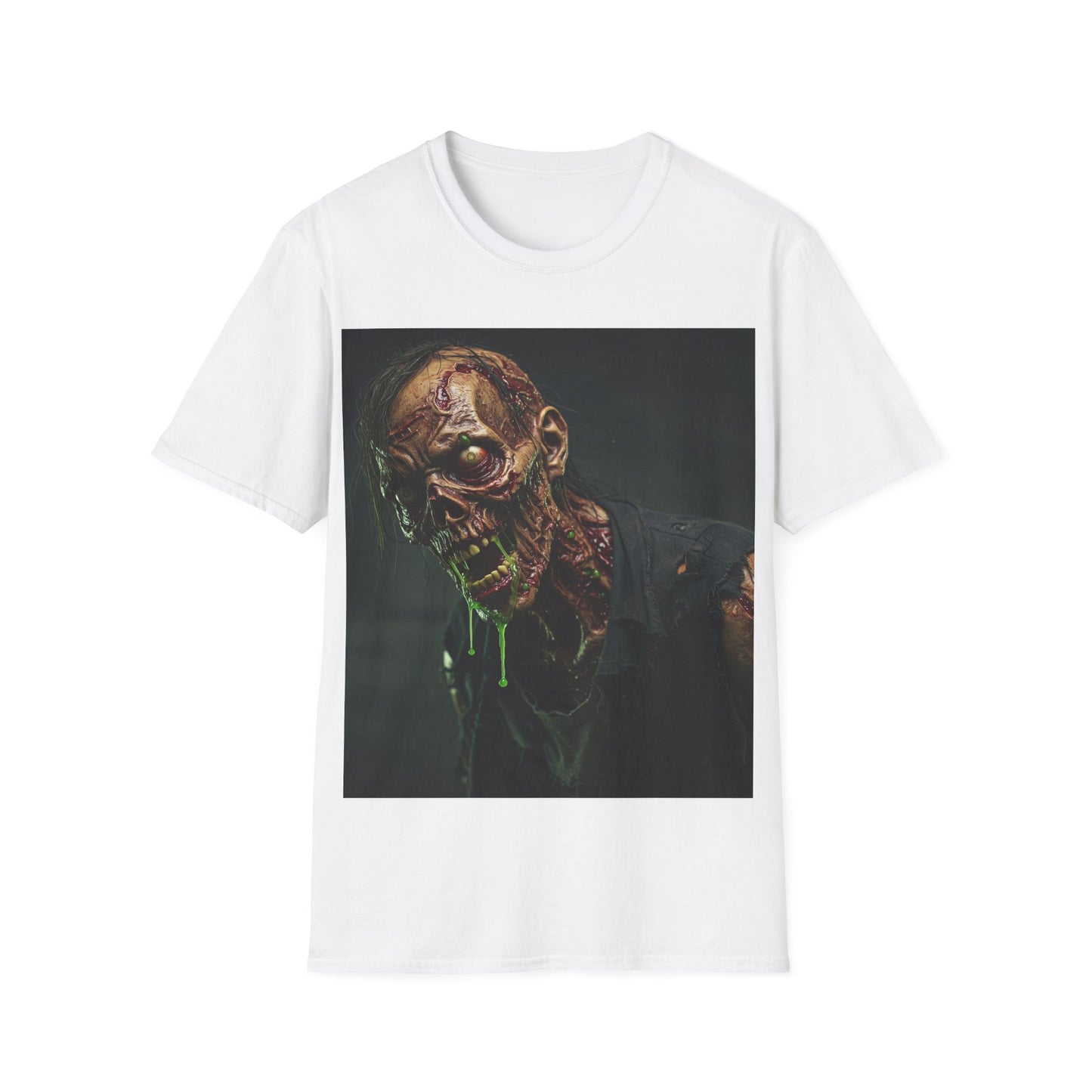 UK - Unisex Softstyle Horror Zombie T-Shirt - Perfect for Halloween and Horror Fans